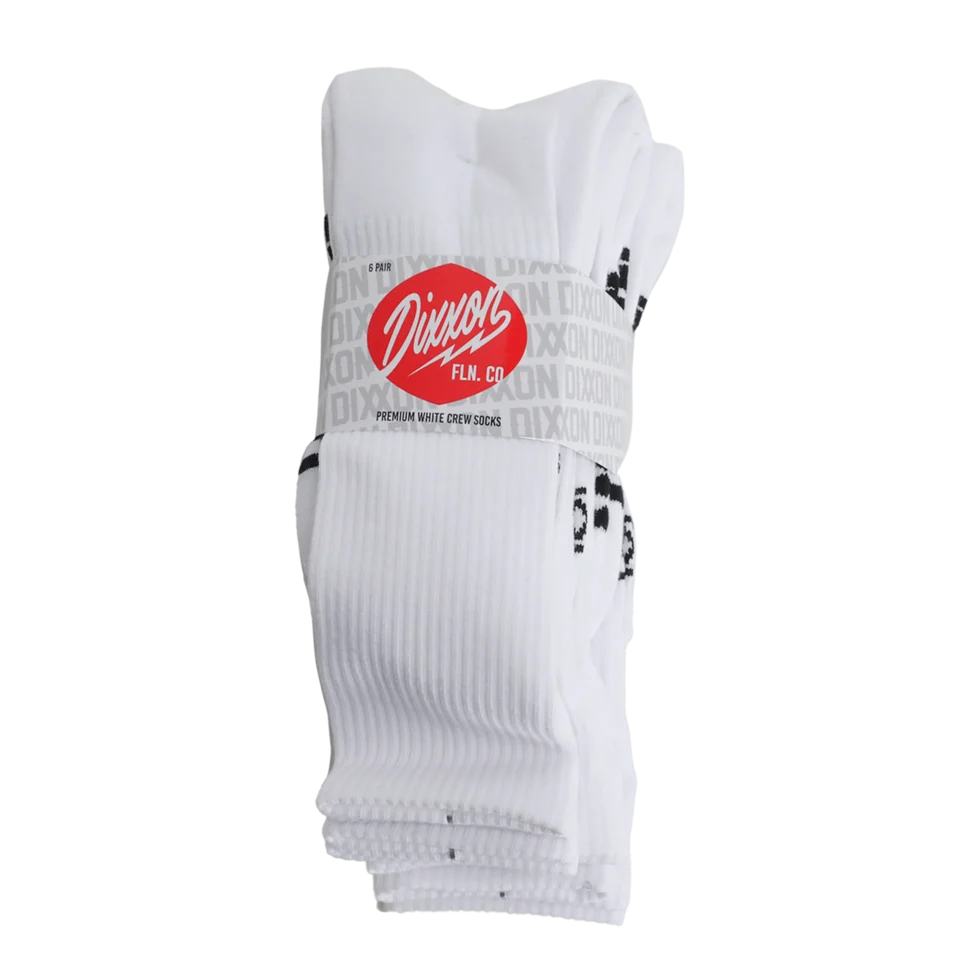 6pk Premium Crew Socks - White - Image 2