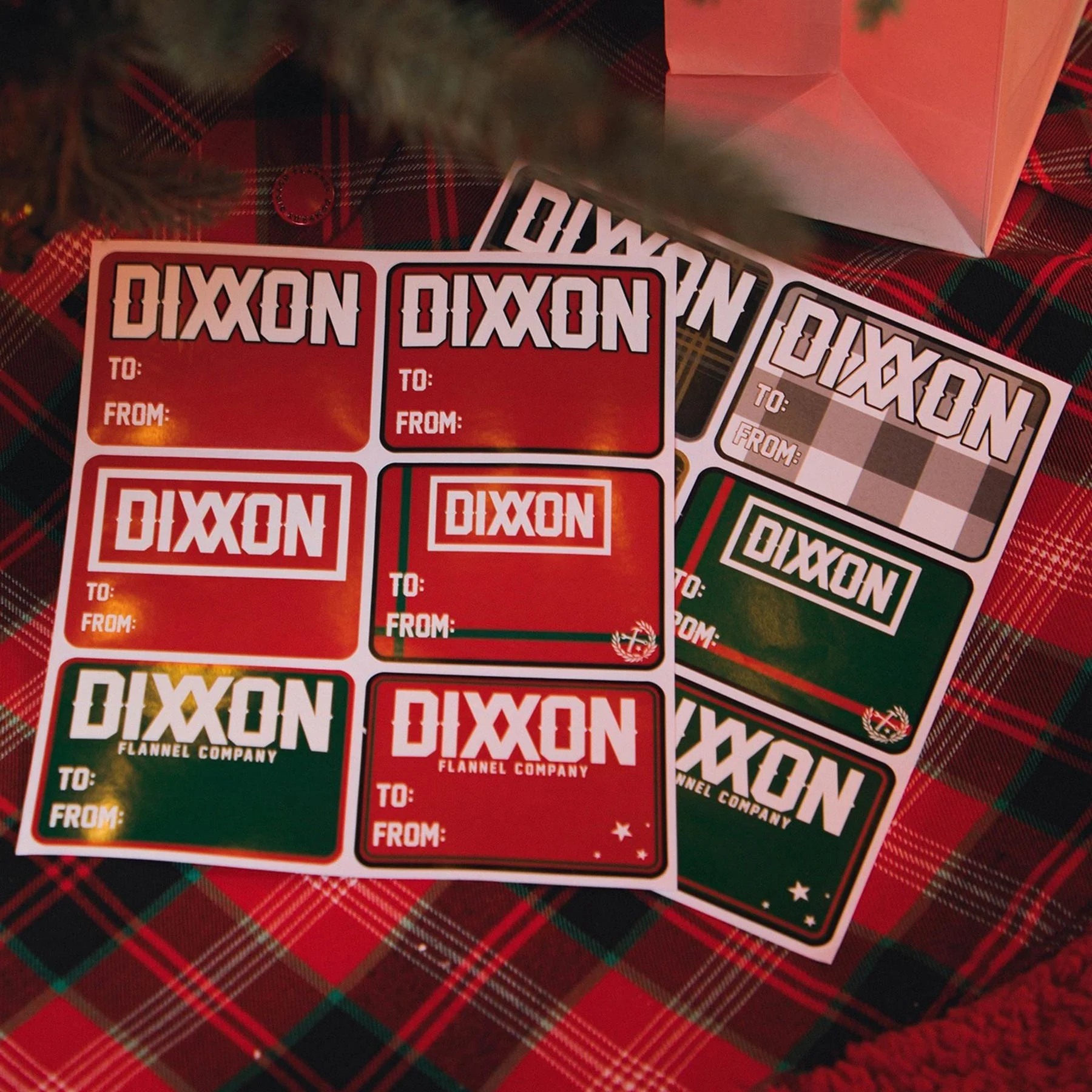 Adhesive Gift Tag Sticker Sheets