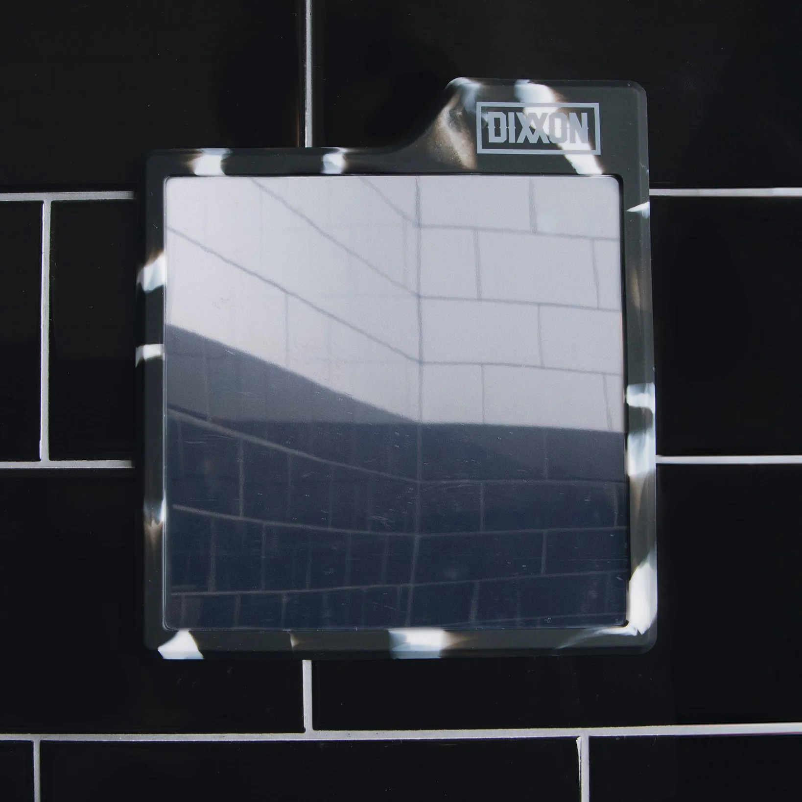 Anti-Fog Adhesive Shower Mirror - Black Marble