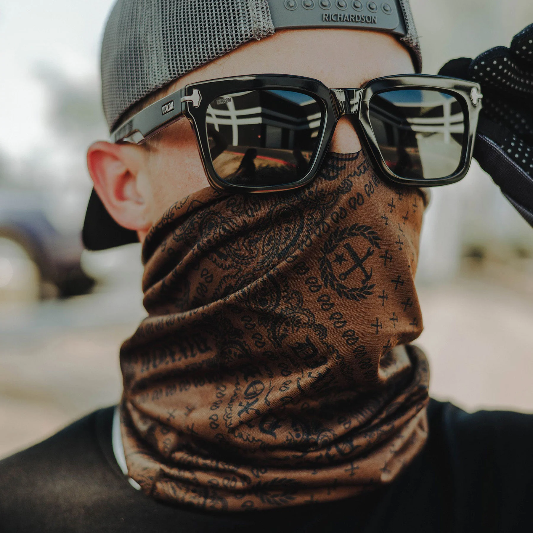 Bandana Gaiter - Brown & Black