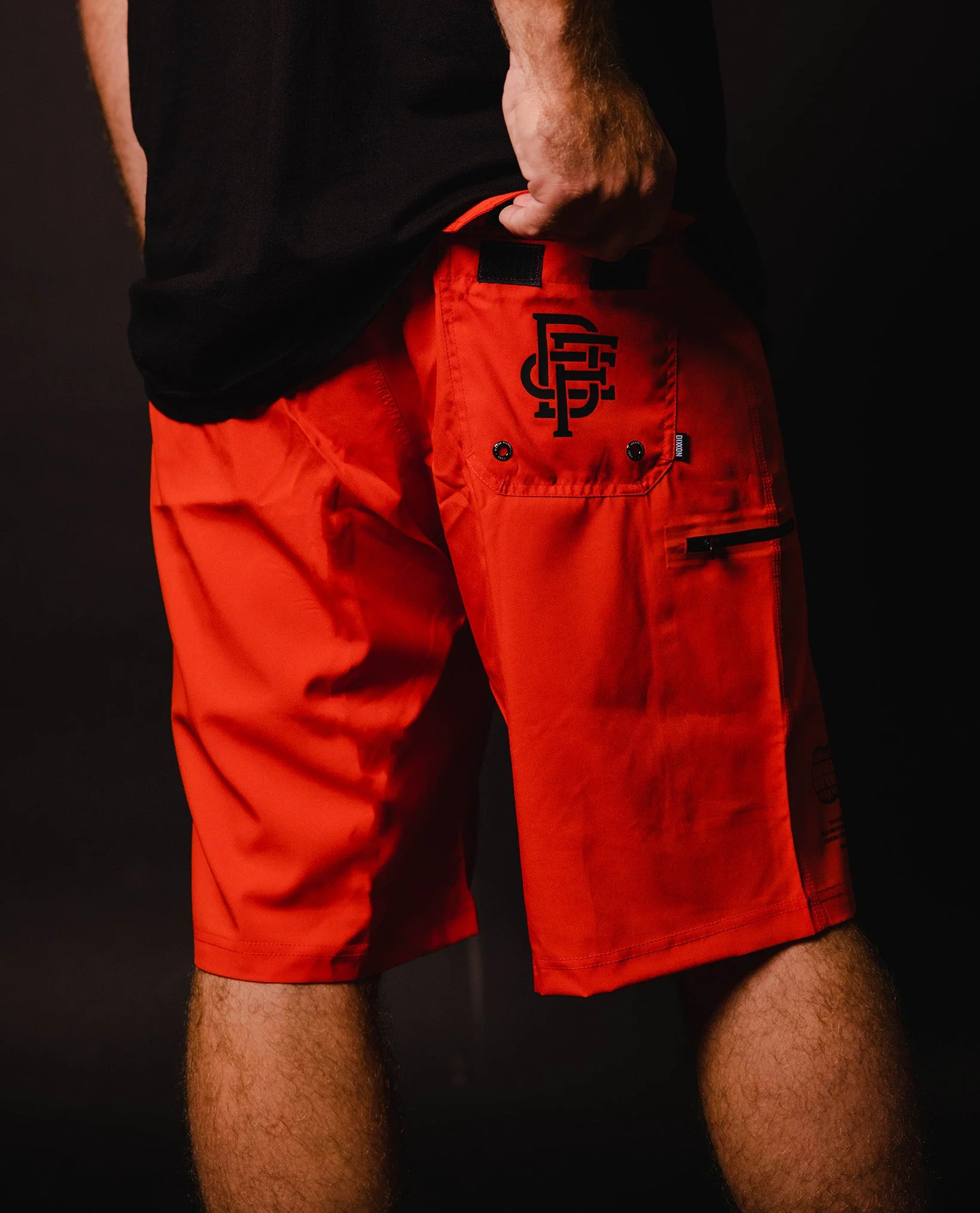 Black Tech Boardshorts - Red - Image 3