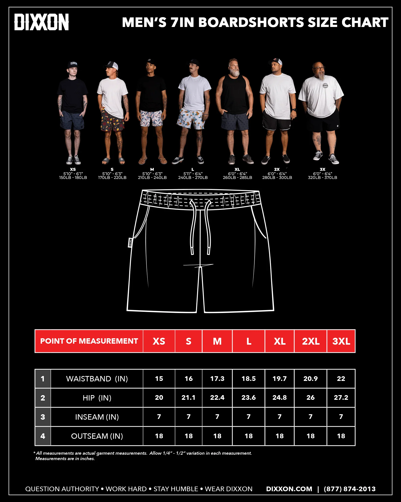 Black & White 7" Boardshorts - Image 5