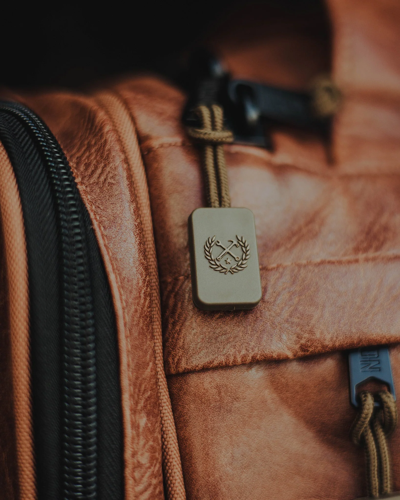 Brown Distressed Leather Duffle Bag - Image 6