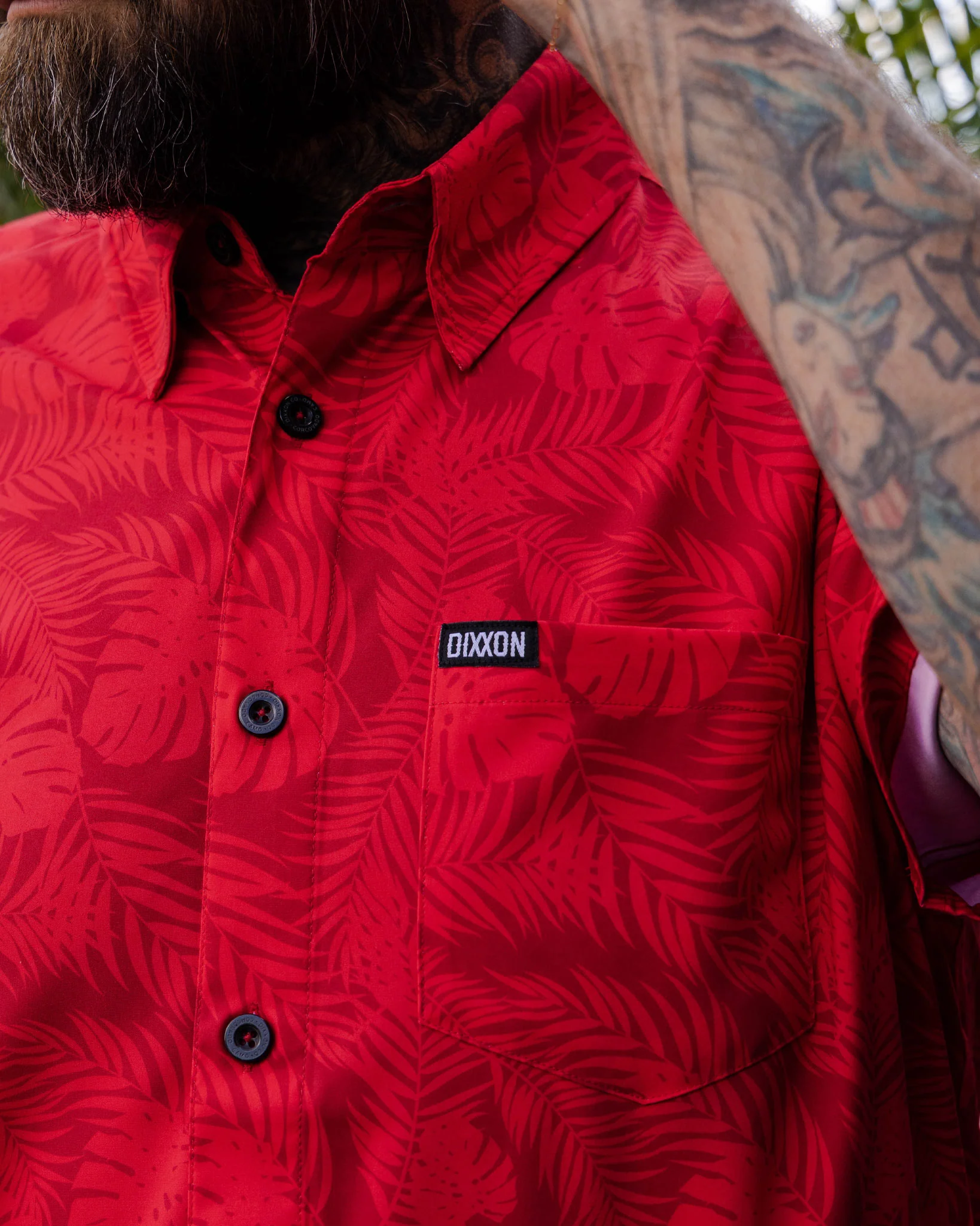 Corcovado Camo Party Shirt - Red - Image 3
