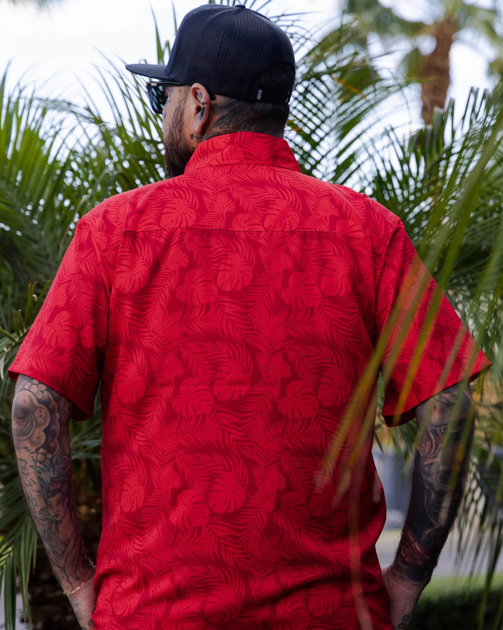 Corcovado Camo Party Shirt - Red - Image 4