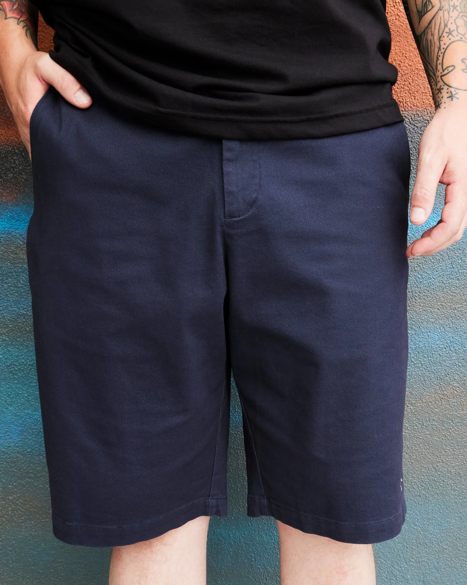 Chino Shorts - Navy - Image 3