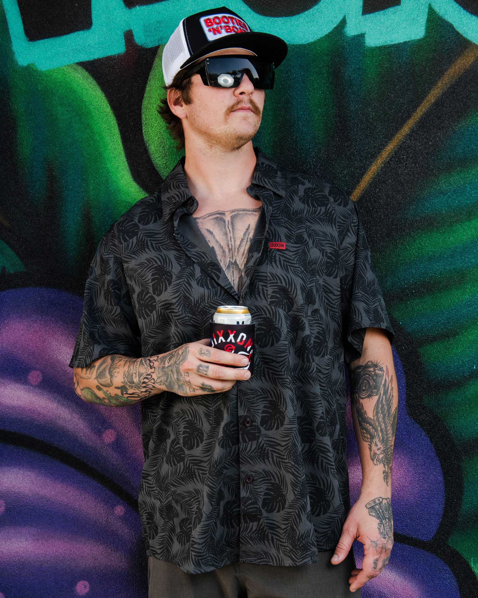 Corcovado Camo Party Shirt - Grey & Black - Image 2