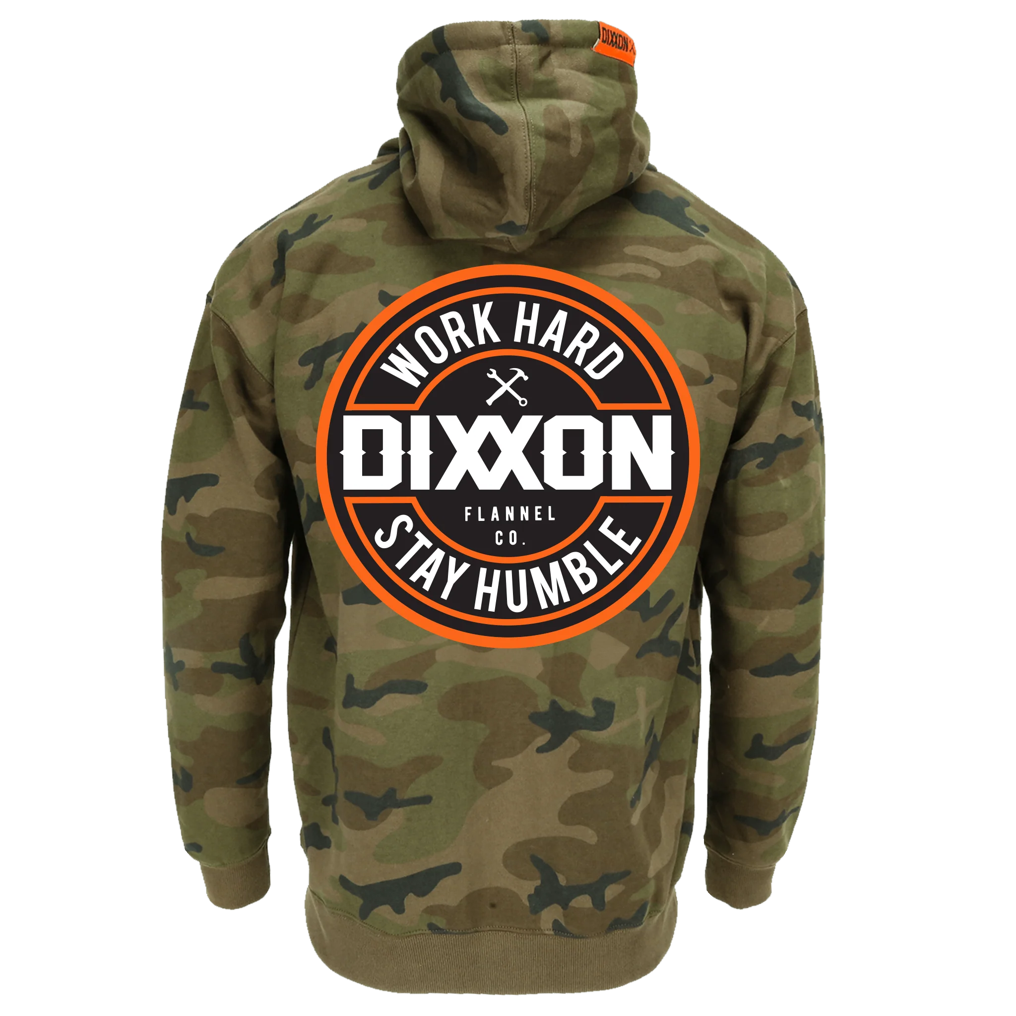 Corpo Zip Hood - Orange & Camo