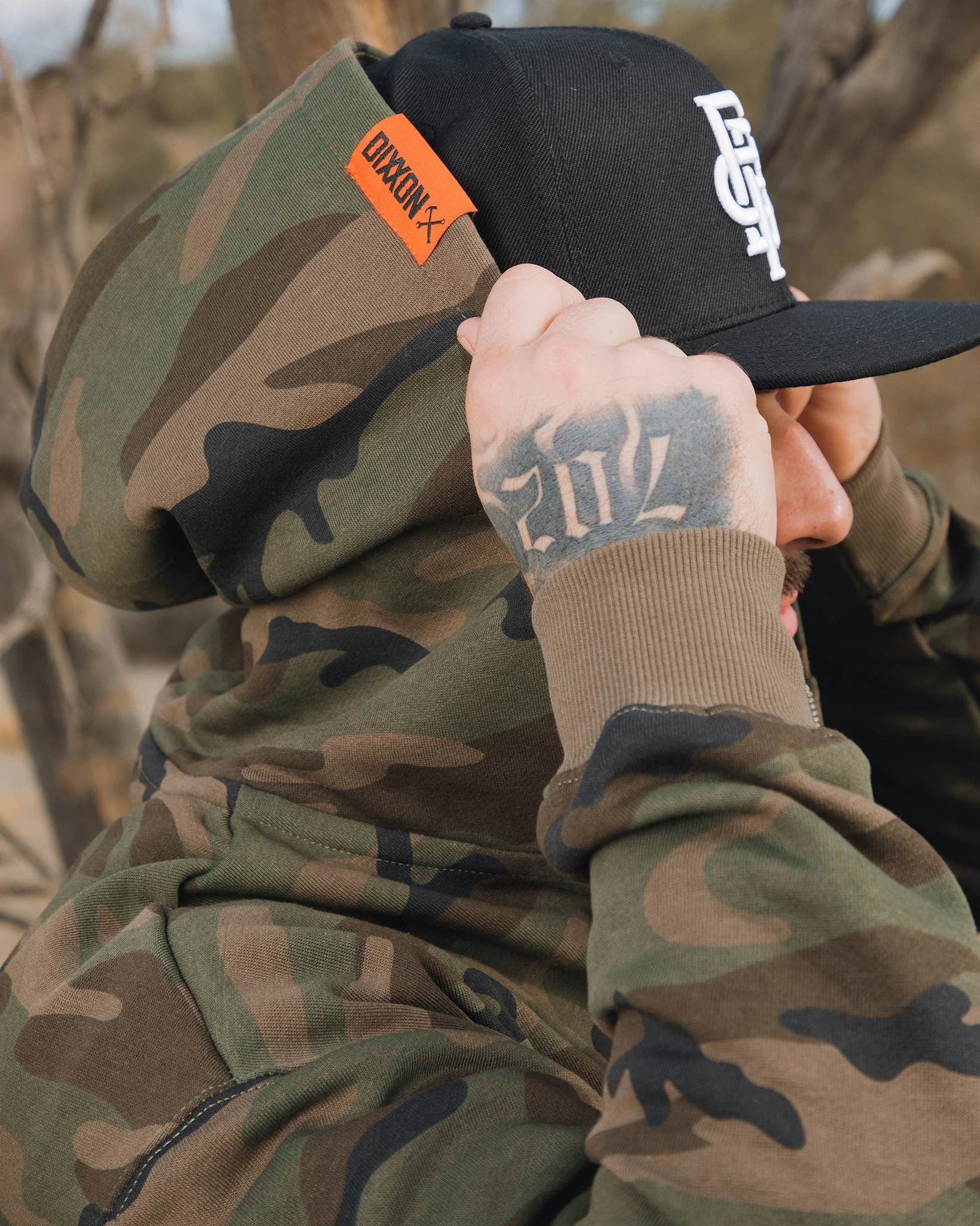 Corpo Zip Hood - Orange & Camo - Image 4