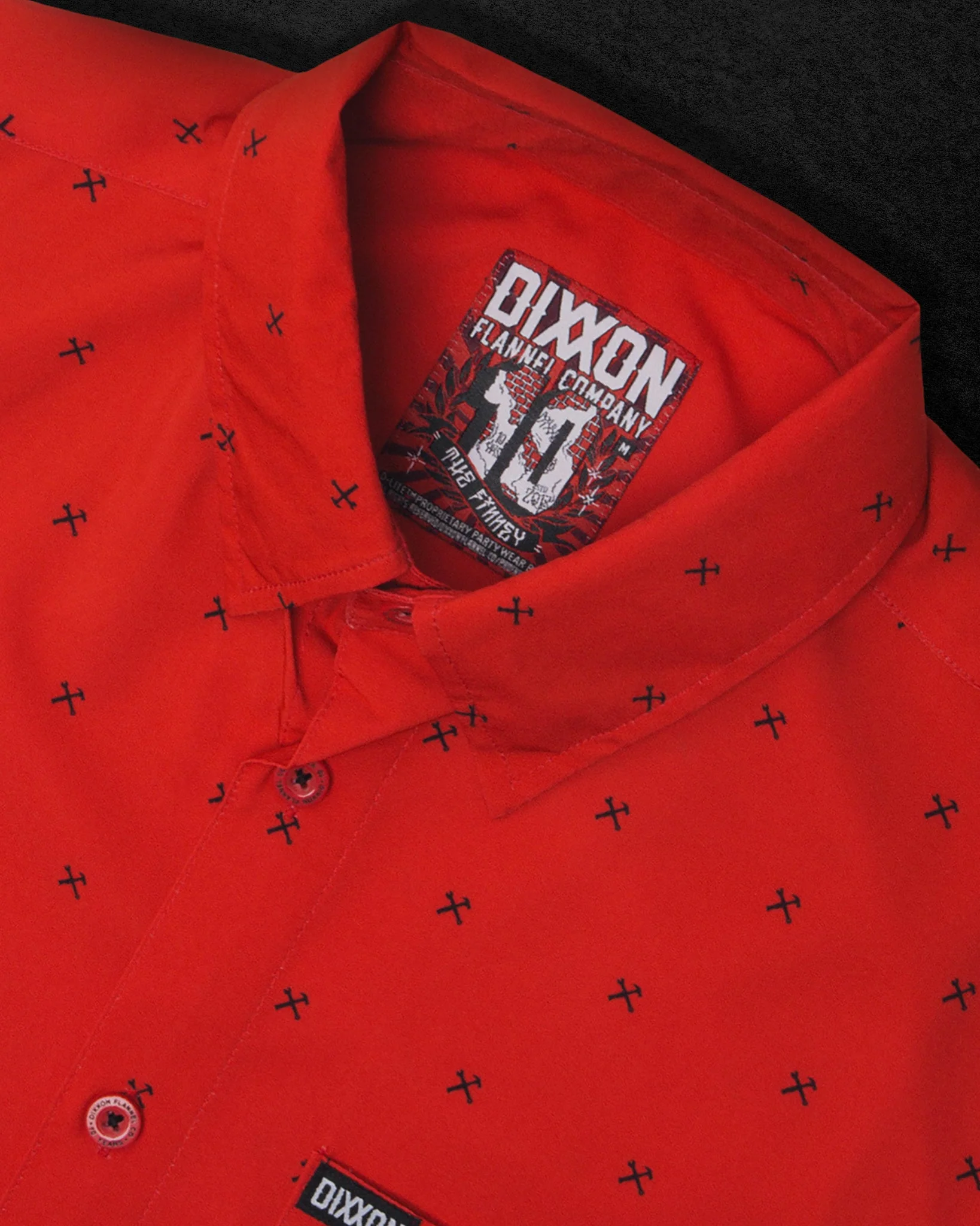 Finney Short Sleeve - Red & Black - Image 2
