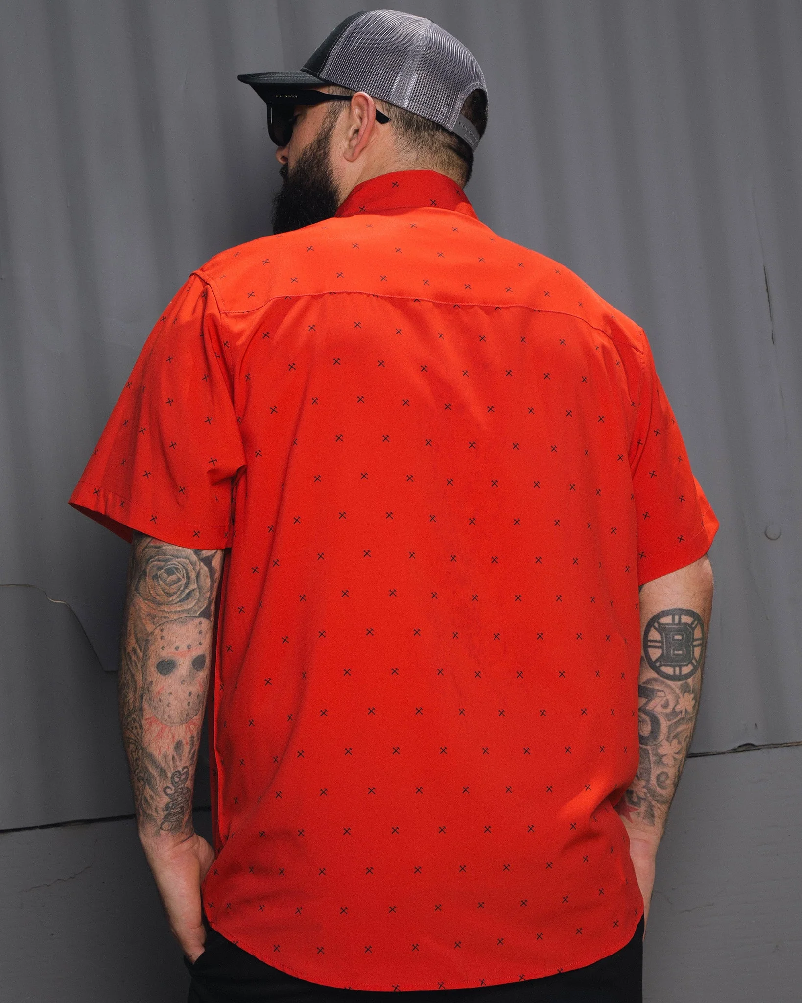 Finney Short Sleeve - Red & Black - Image 7