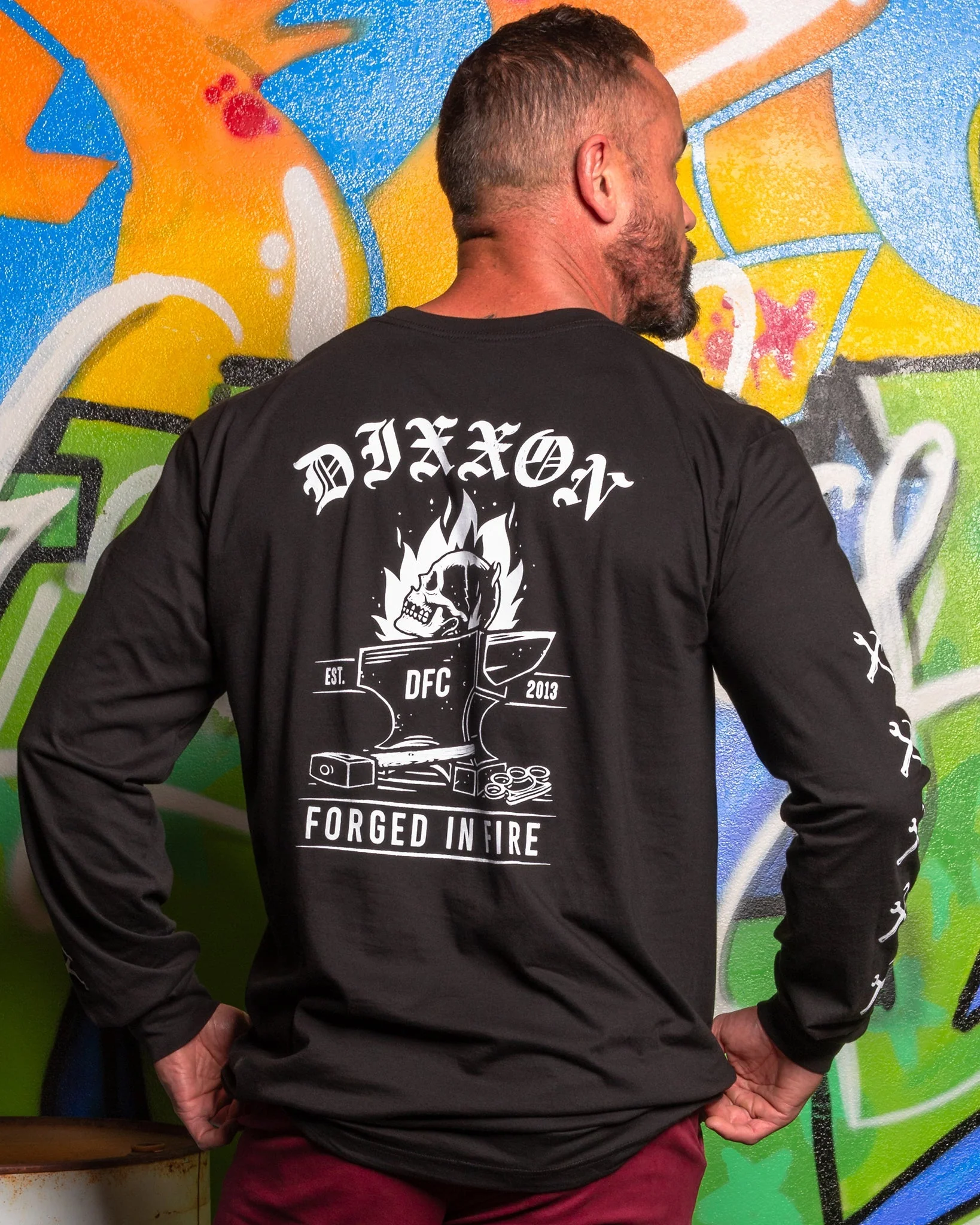 Forged Long Sleeve T-Shirt - Black & White - Image 5