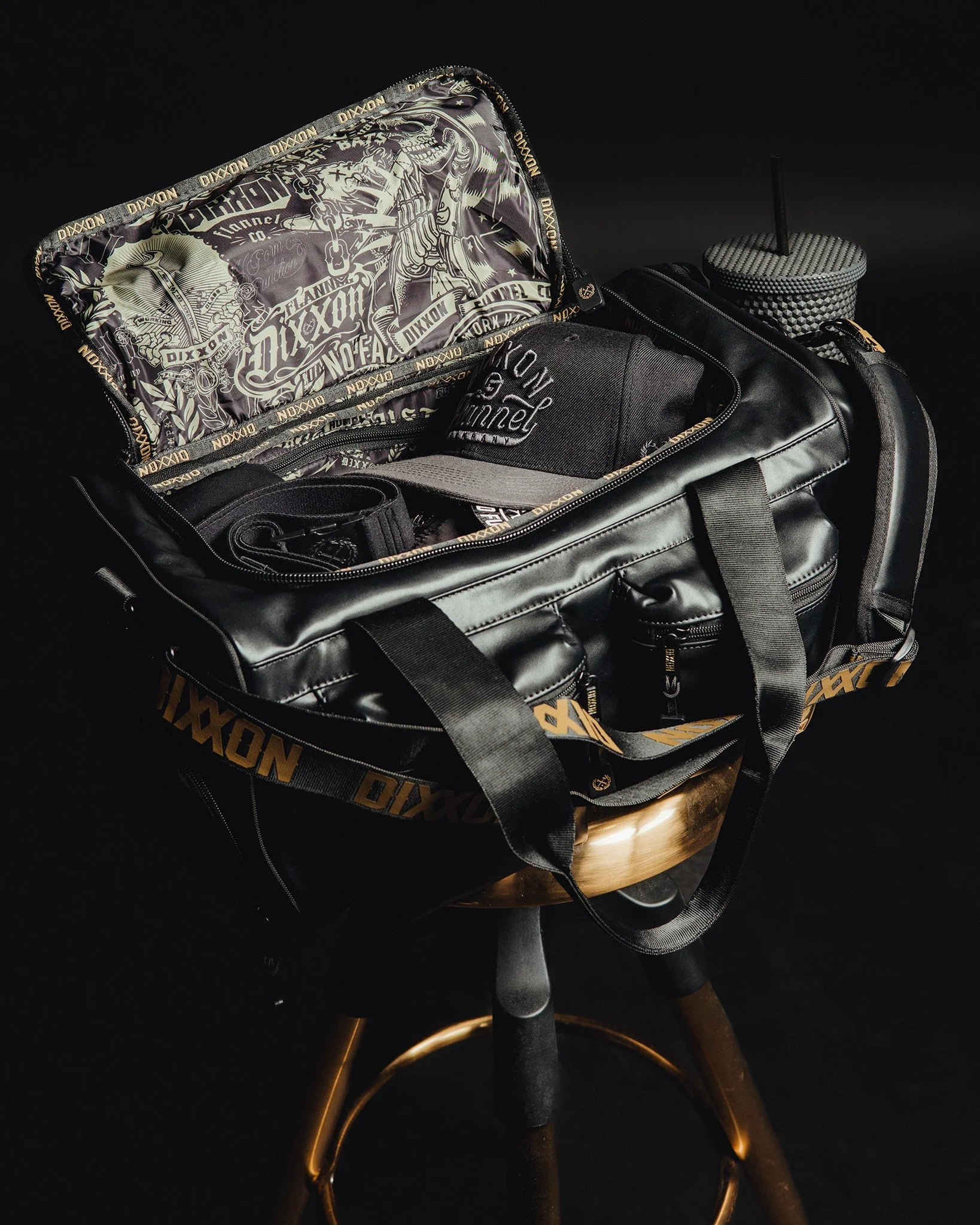 Leather Overload Duffle Bag - Black - Image 2