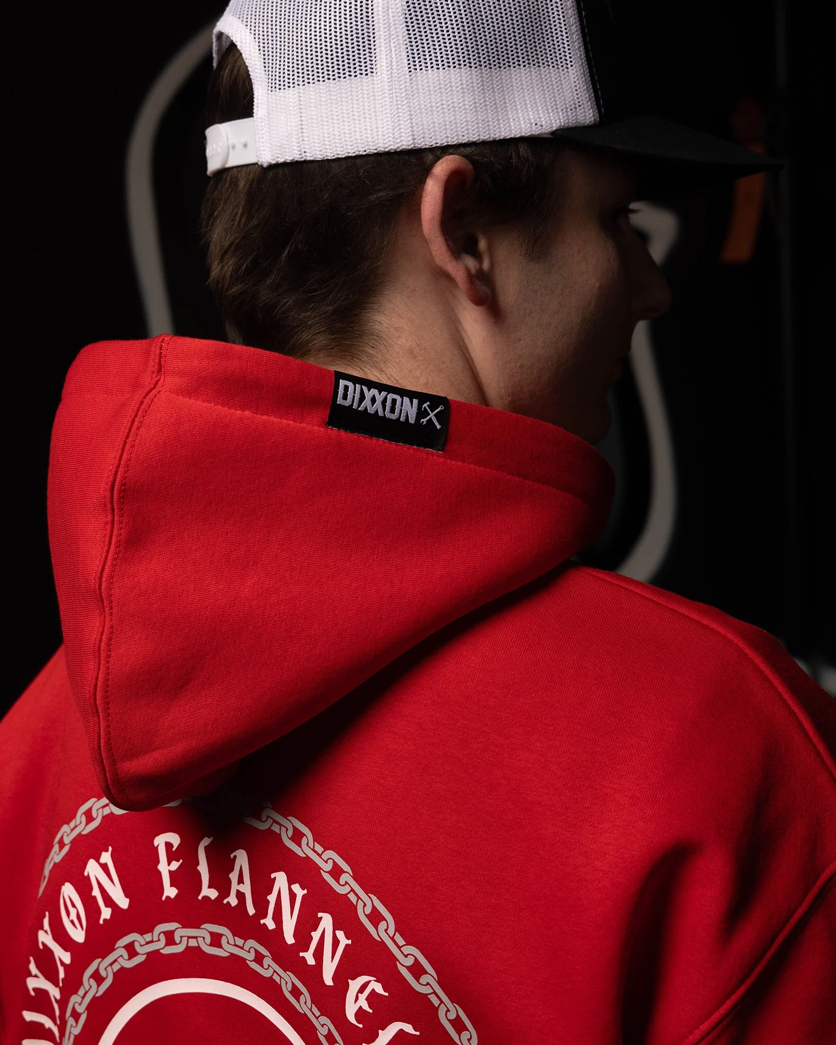 Linked Red Pullover Hoodie - Red - Image 5