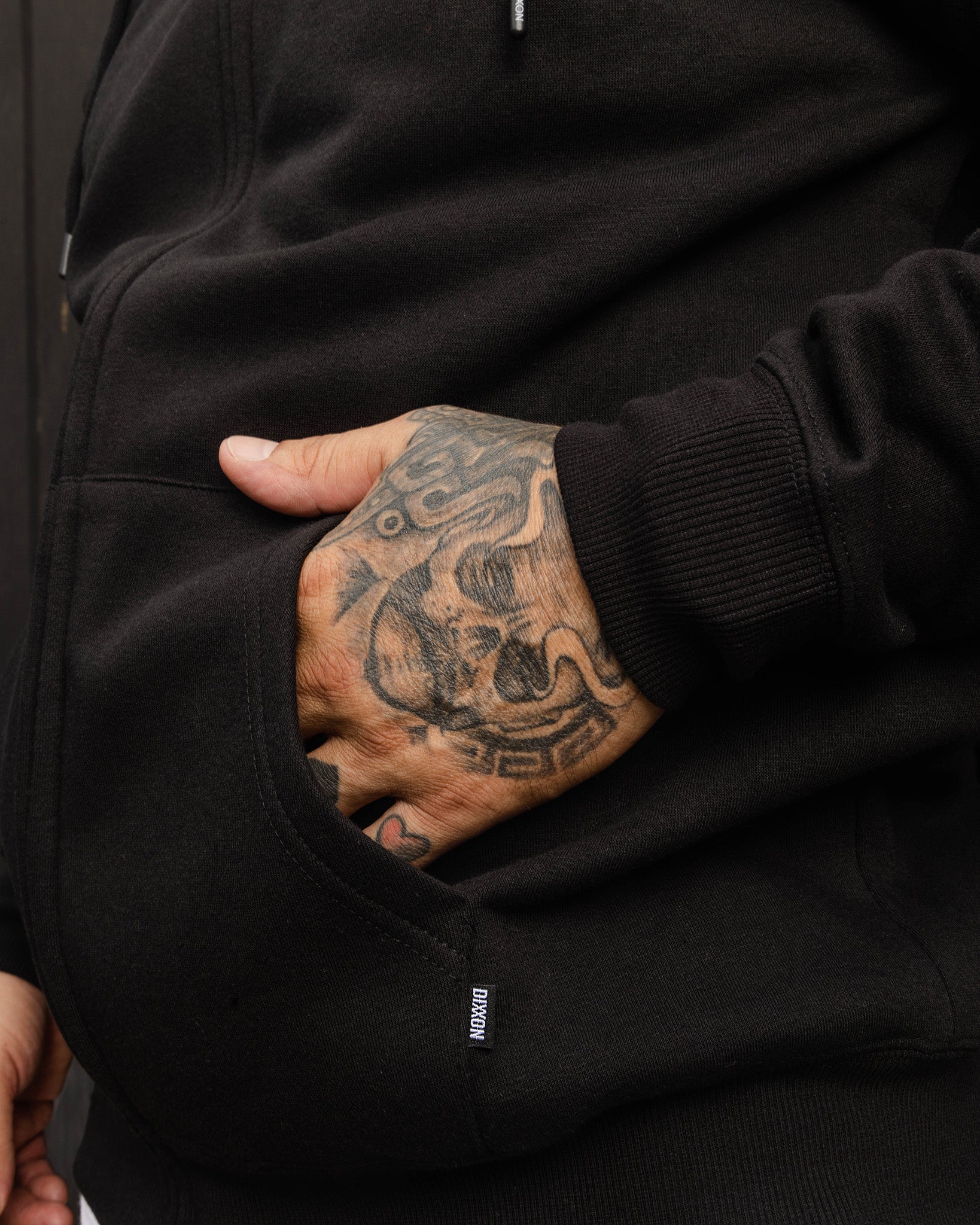 Linked Zip Up Hood - Black - Image 6