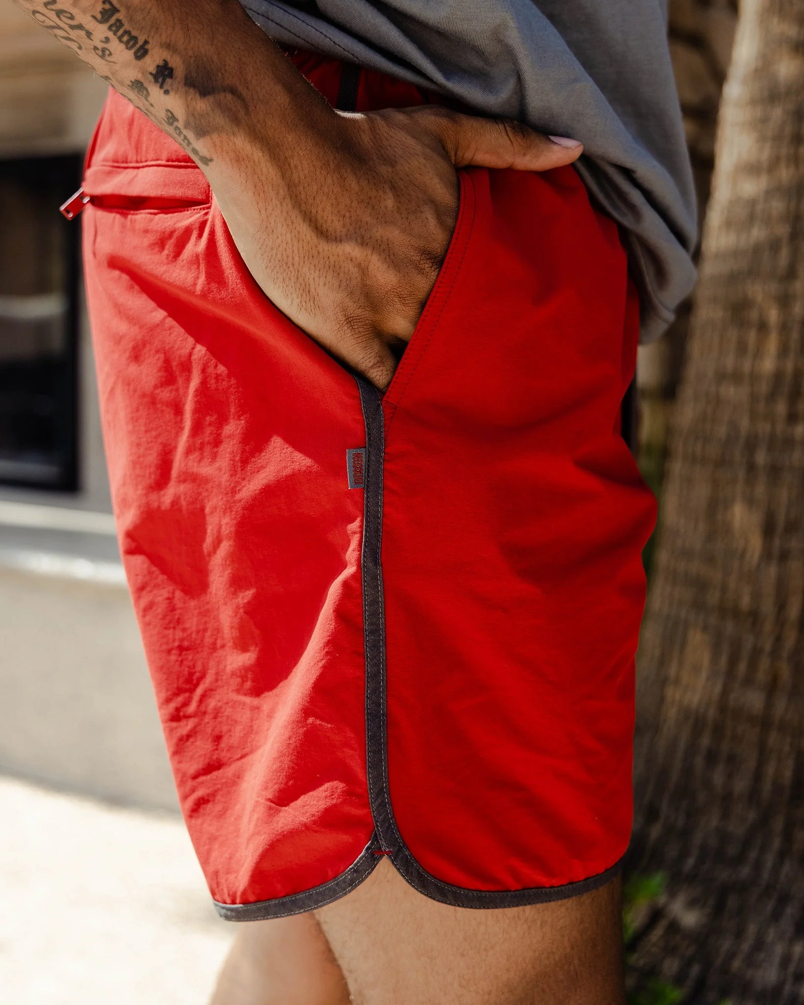 Maroon & Grey 7" Boardshorts - Image 3