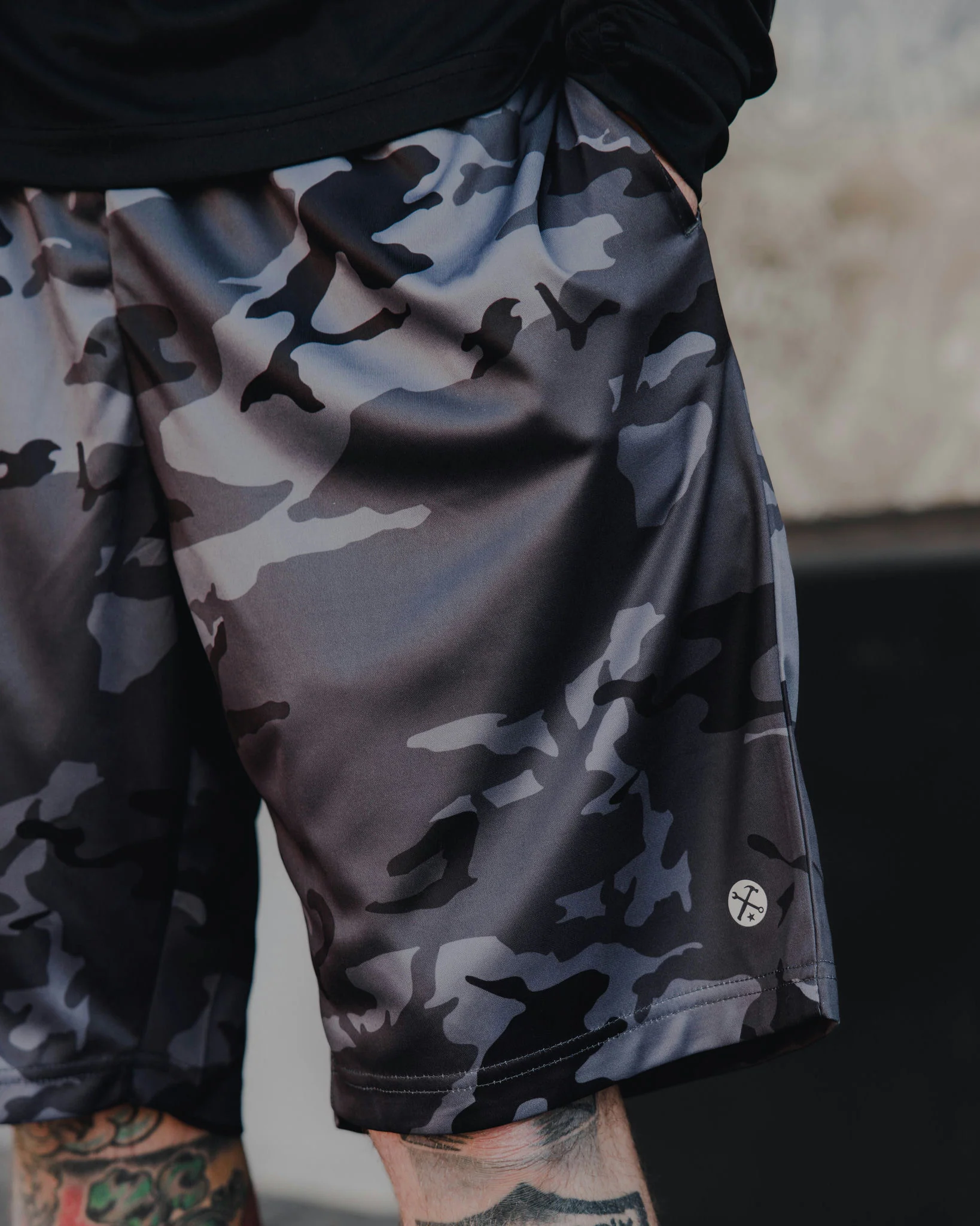 Men's Overtime Shorts - Black Camo - Image 3