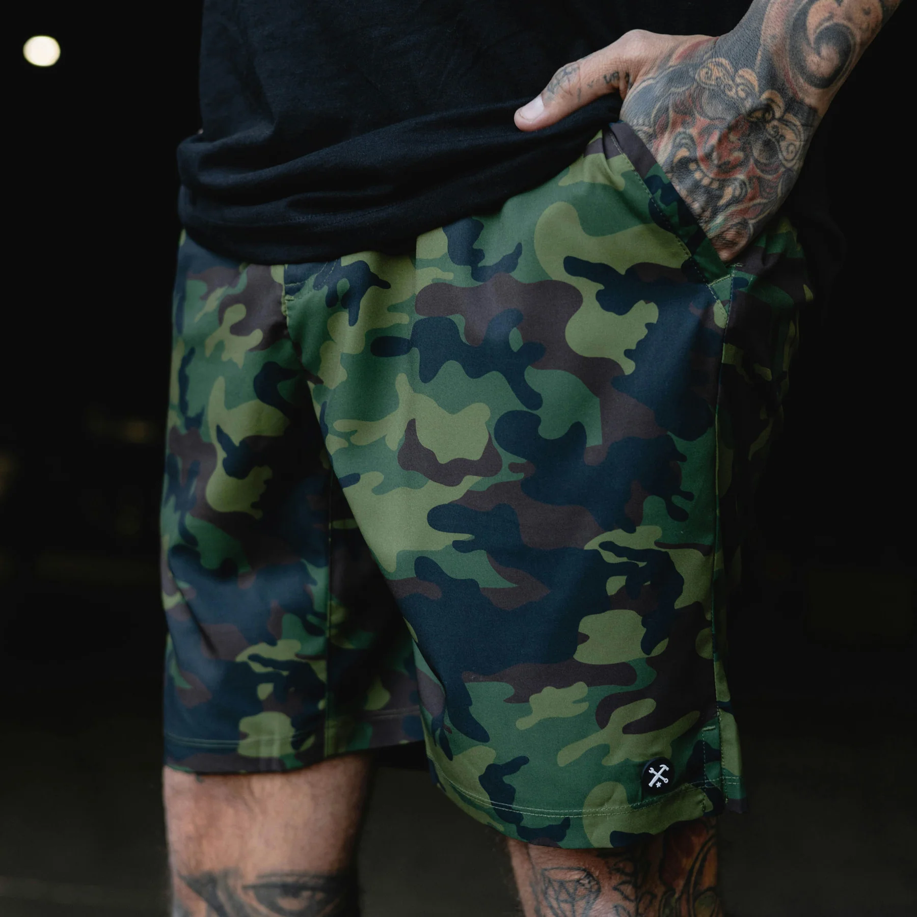 Men's 9" Gym Shorts - Green Camo