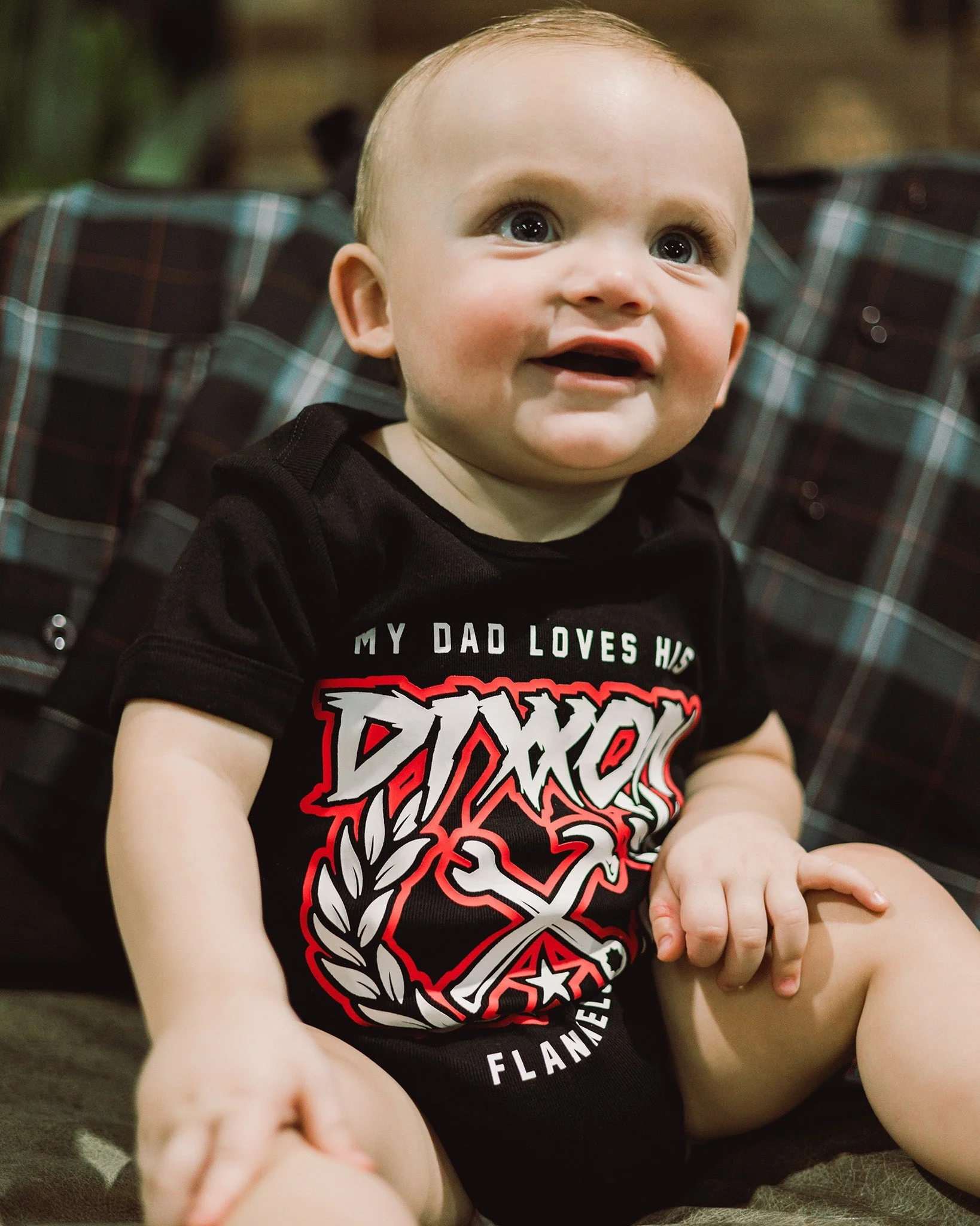My Dad Loves His Dixxon Flannels Baby Onesie - Image 2