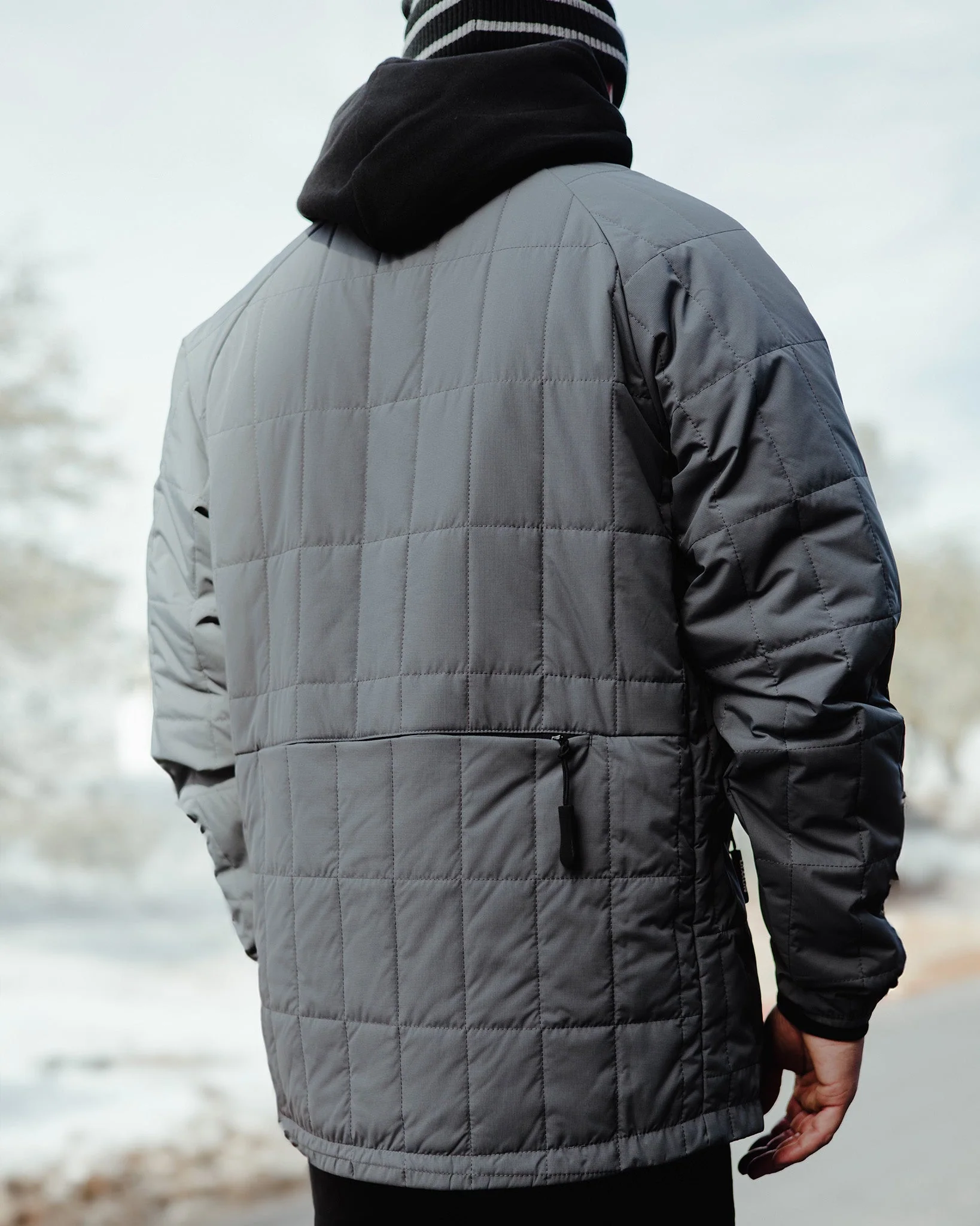Nomad Puffer Jacket - Grey - Image 3