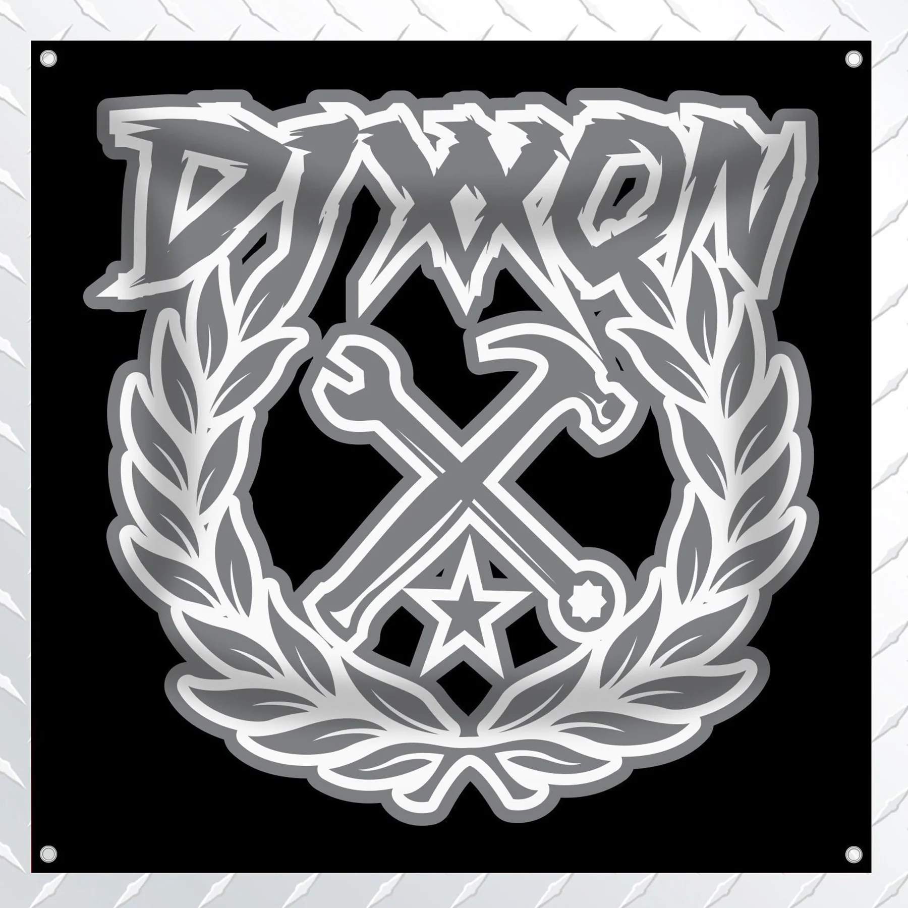 Party Crest Vinyl Garage Banner - 36" x 36"