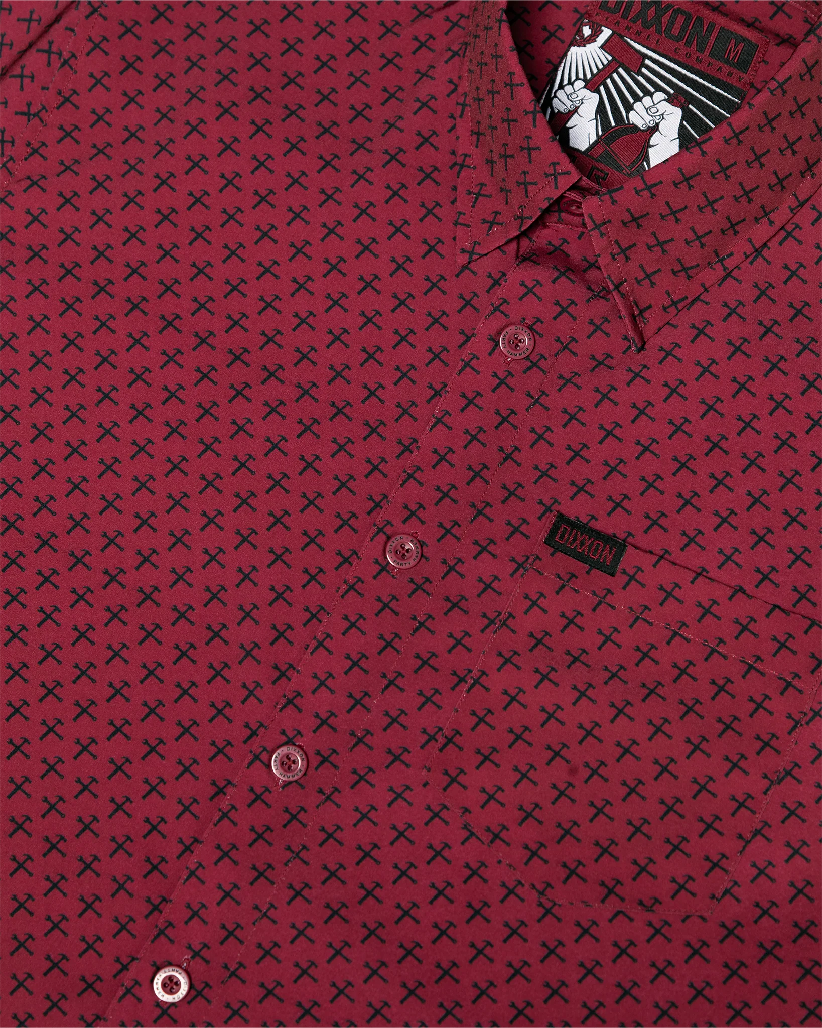 Party Hammers Party Shirt - Maroon & Black - Image 8