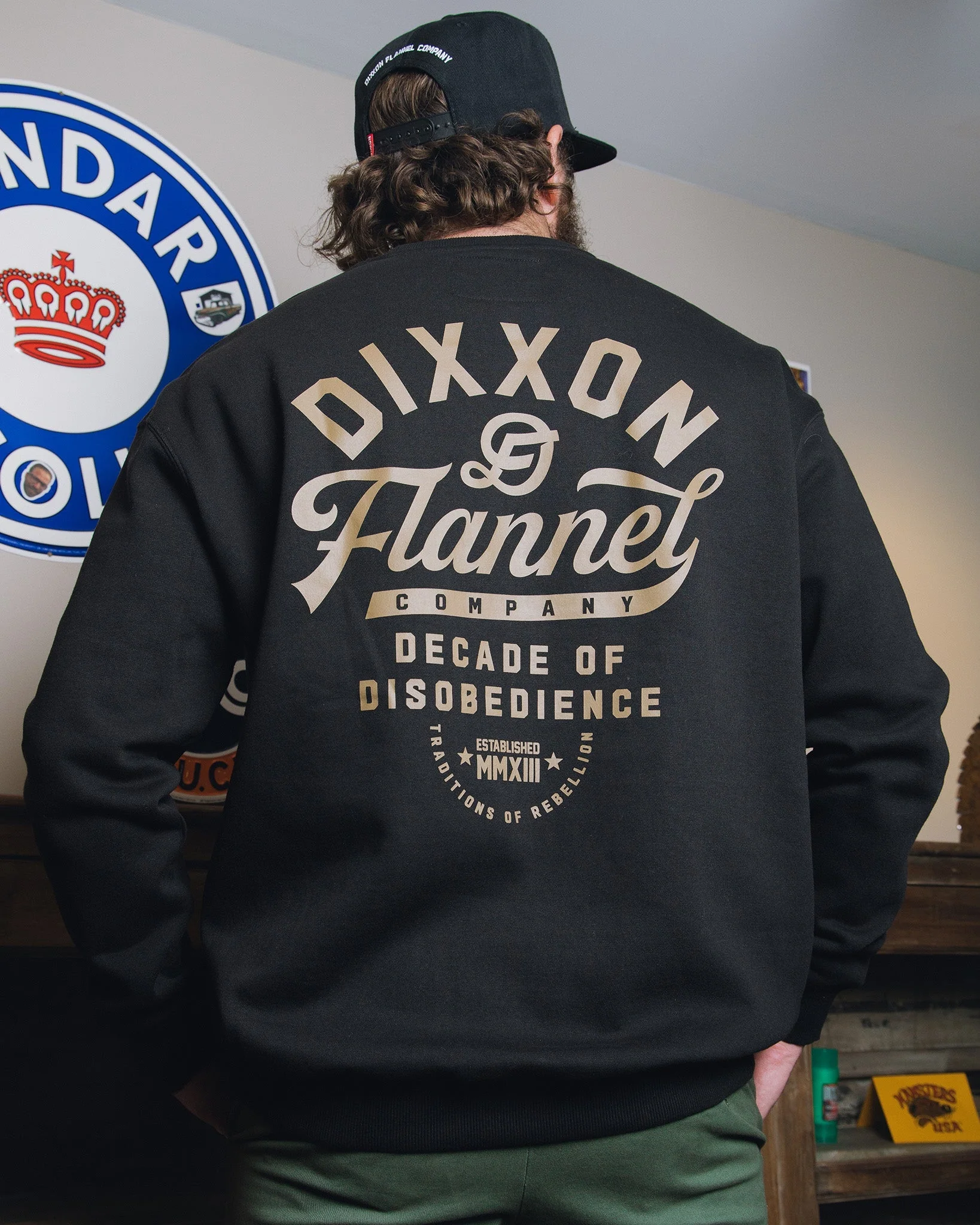 Gold Pastime Crewneck Sweatshirt - Black - Image 3