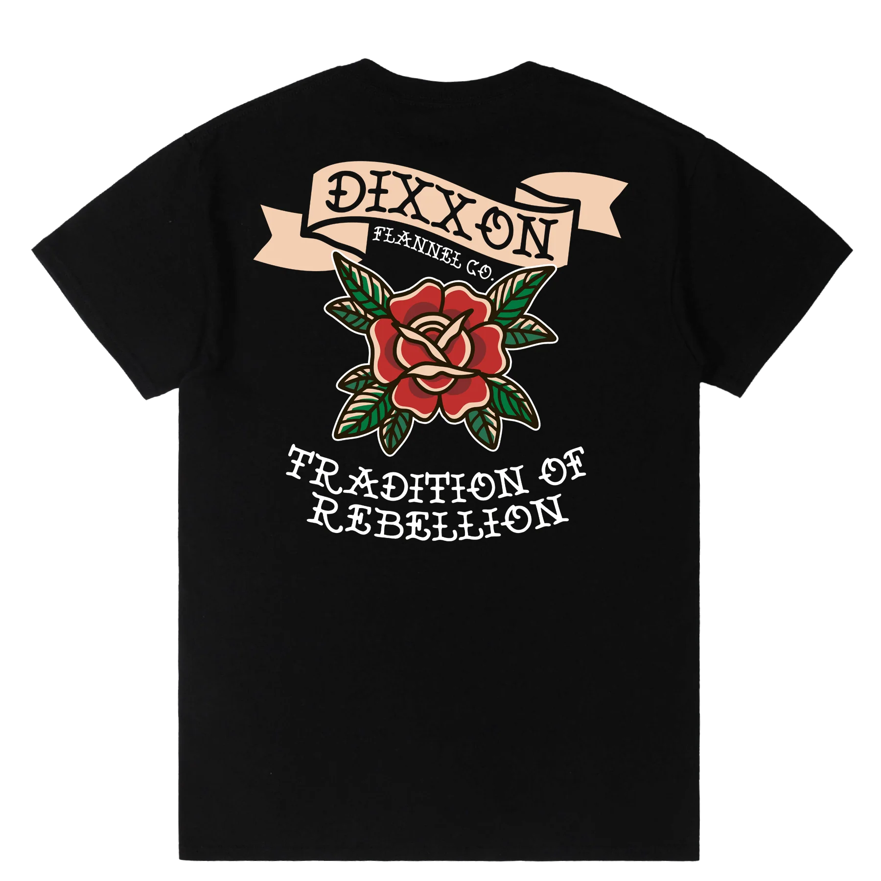 Rebellion Back Print T-Shirt - Black