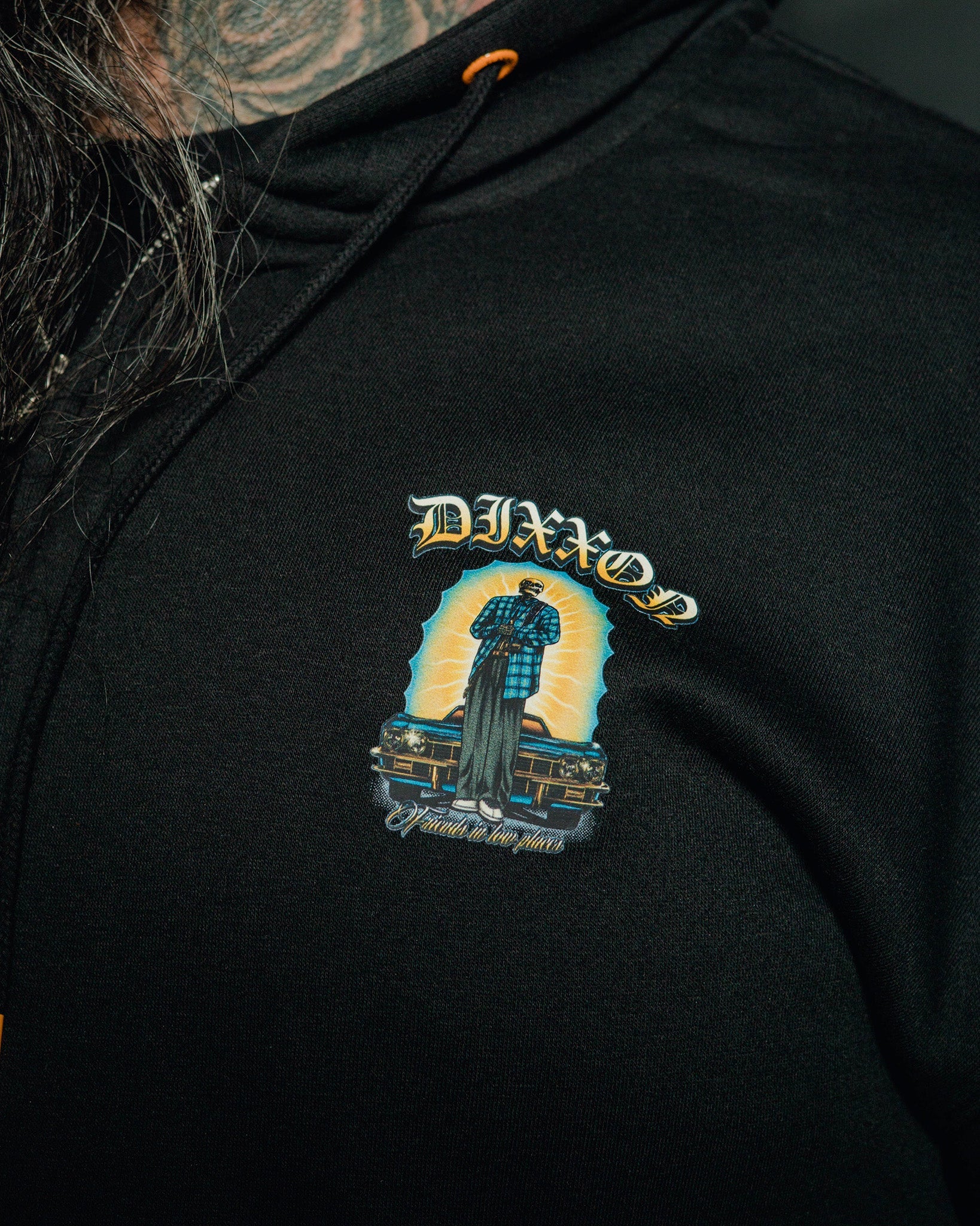 Respect Zip Up Hoodie - Black - Image 3