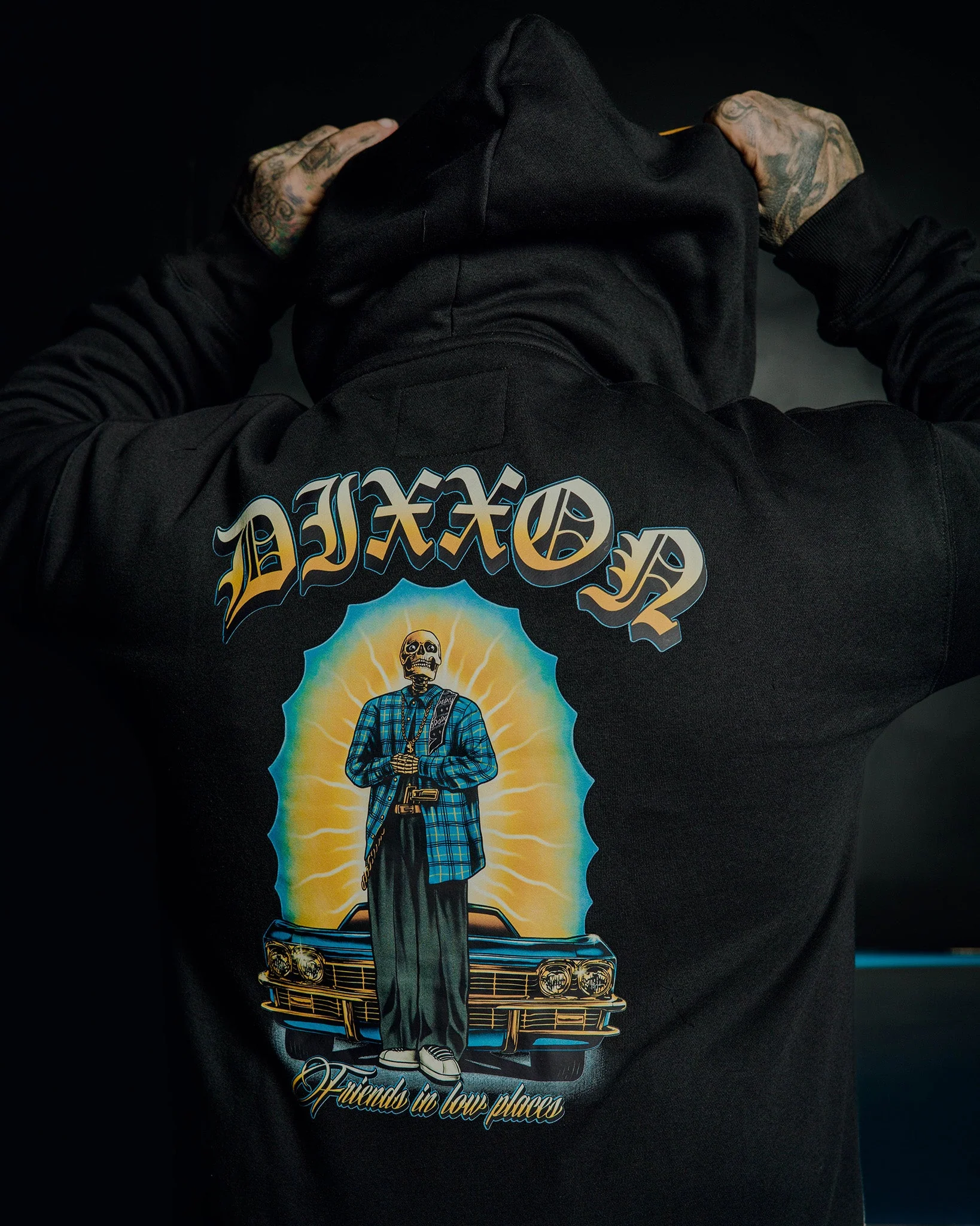 Respect Zip Up Hoodie - Black - Image 4