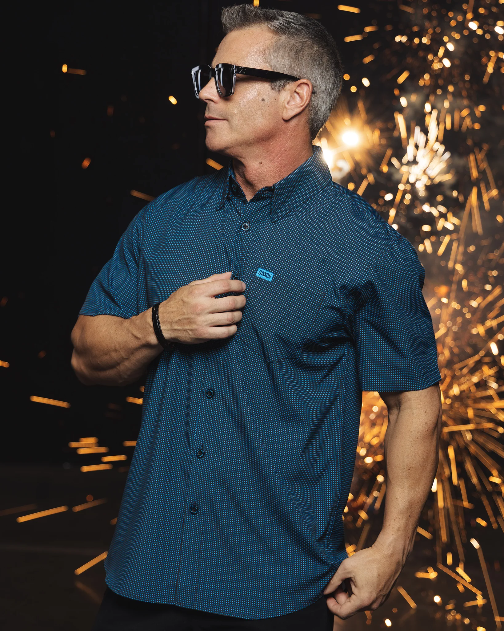 Simple Mind Party Shirt - Black & Cyan - Image 4
