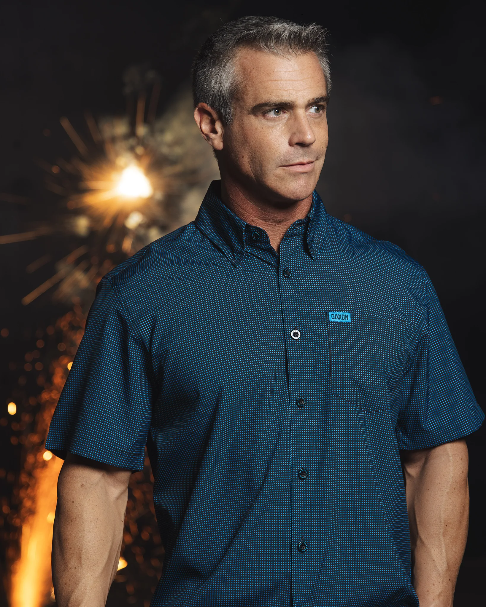 Simple Mind Party Shirt - Black & Cyan - Image 5