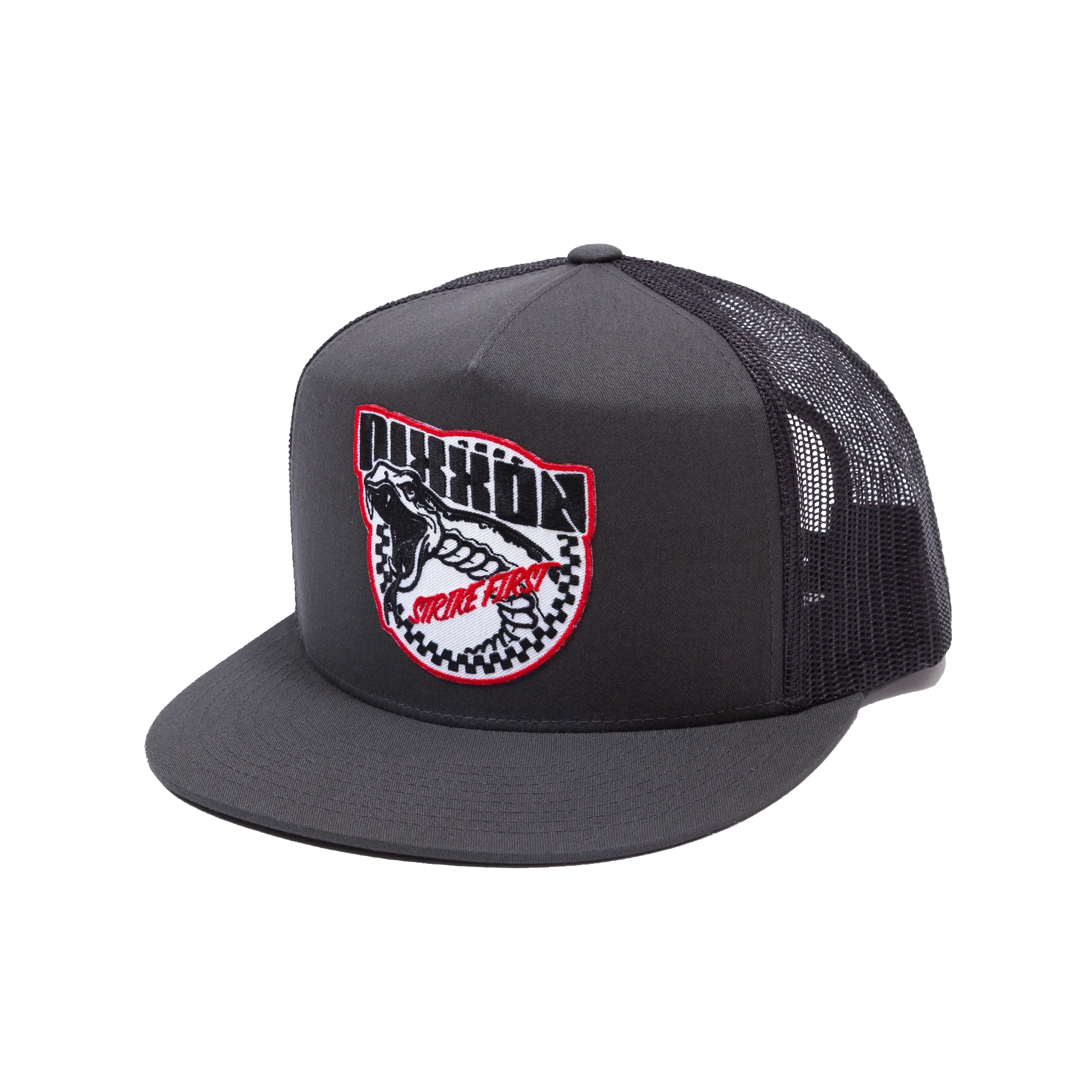 Strike First Flat Bill Trucker Snapback - Charcoal