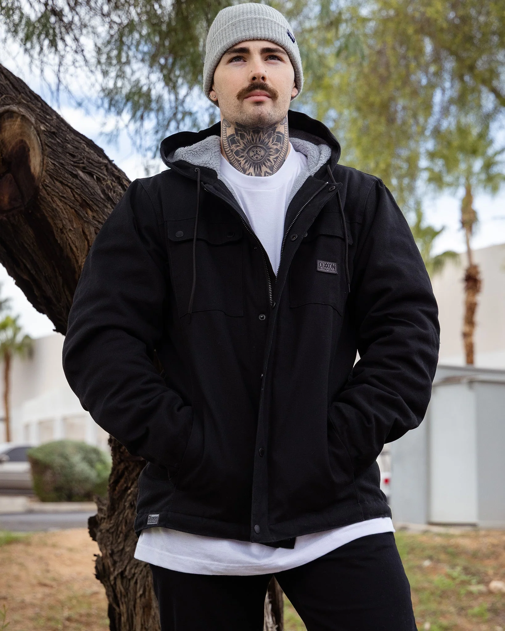 The Colt Sherpa Work Jacket - Black - Image 3