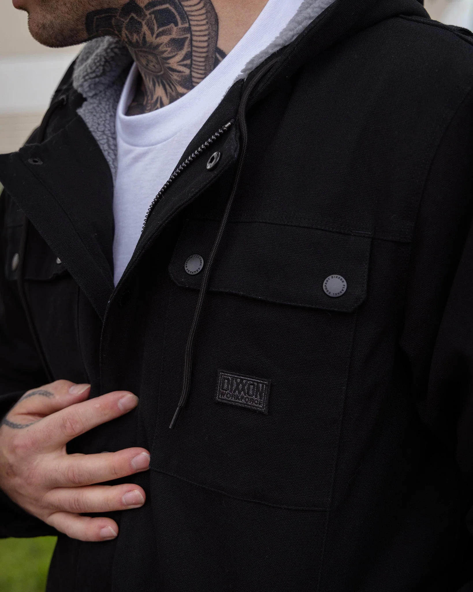 The Colt Sherpa Work Jacket - Black - Image 4