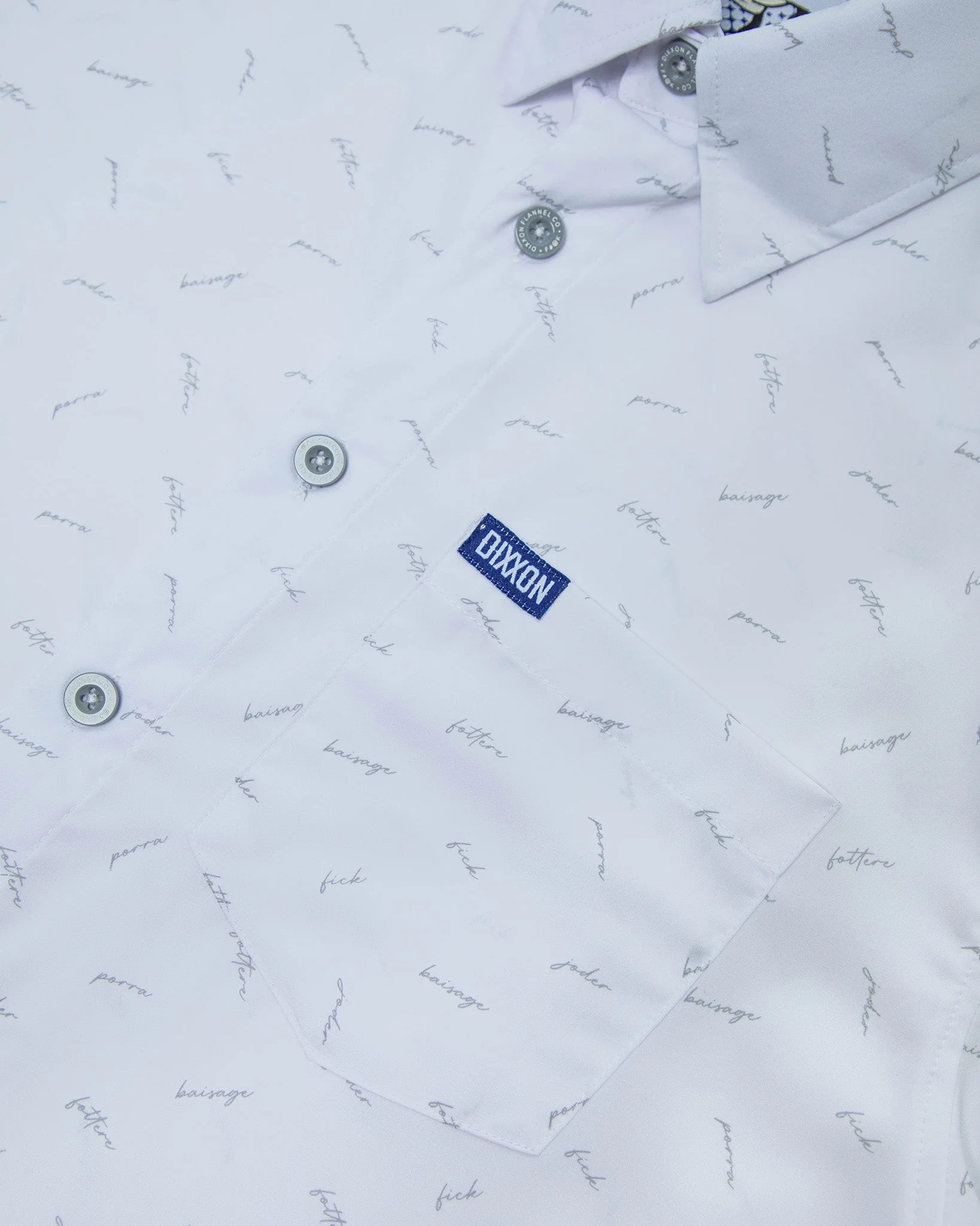 The F Word Short Sleeve - White & Grey - Image 2