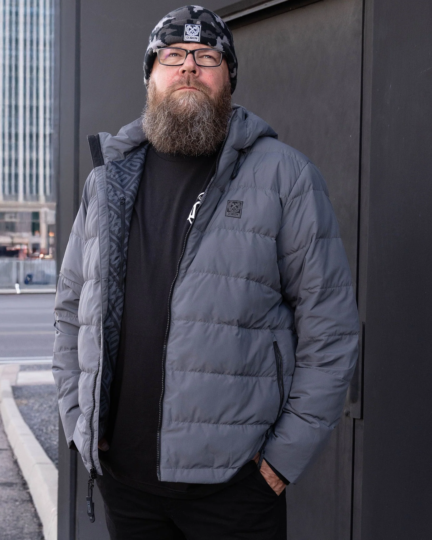 The Ridge Down Puffer Jacket - Grey - Image 3