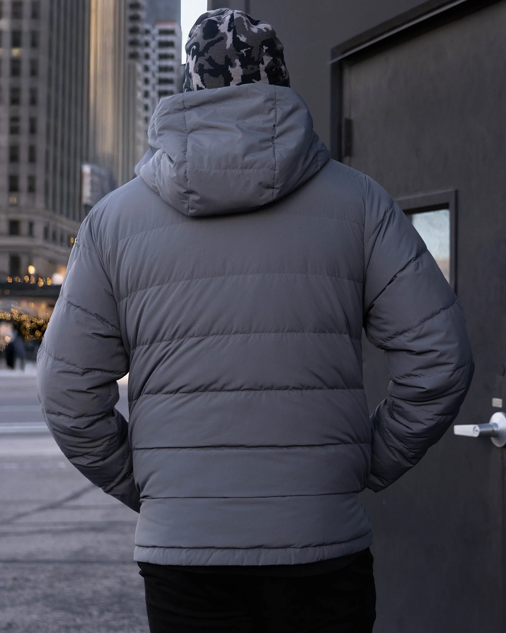 The Ridge Down Puffer Jacket - Grey - Image 4