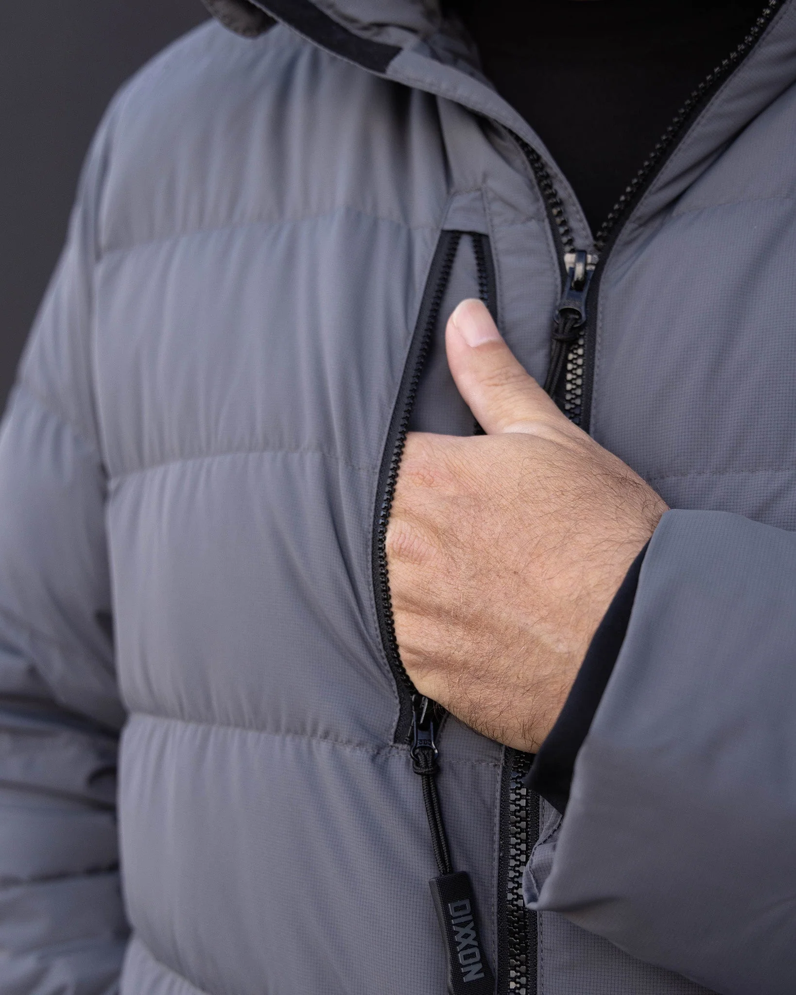 The Ridge Down Puffer Jacket - Grey - Image 5