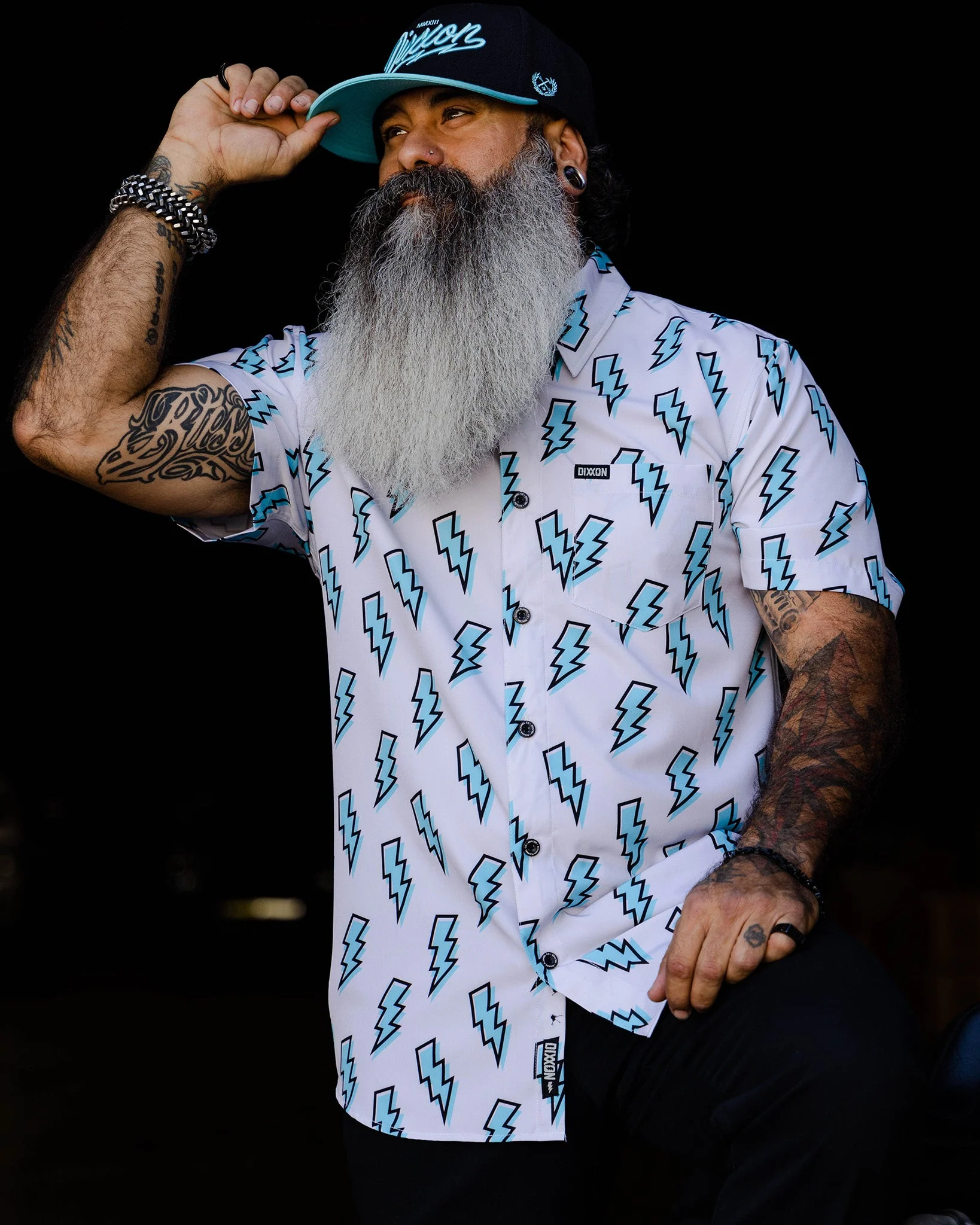 Voltage Party Shirt - Grey & Blue - Image 2