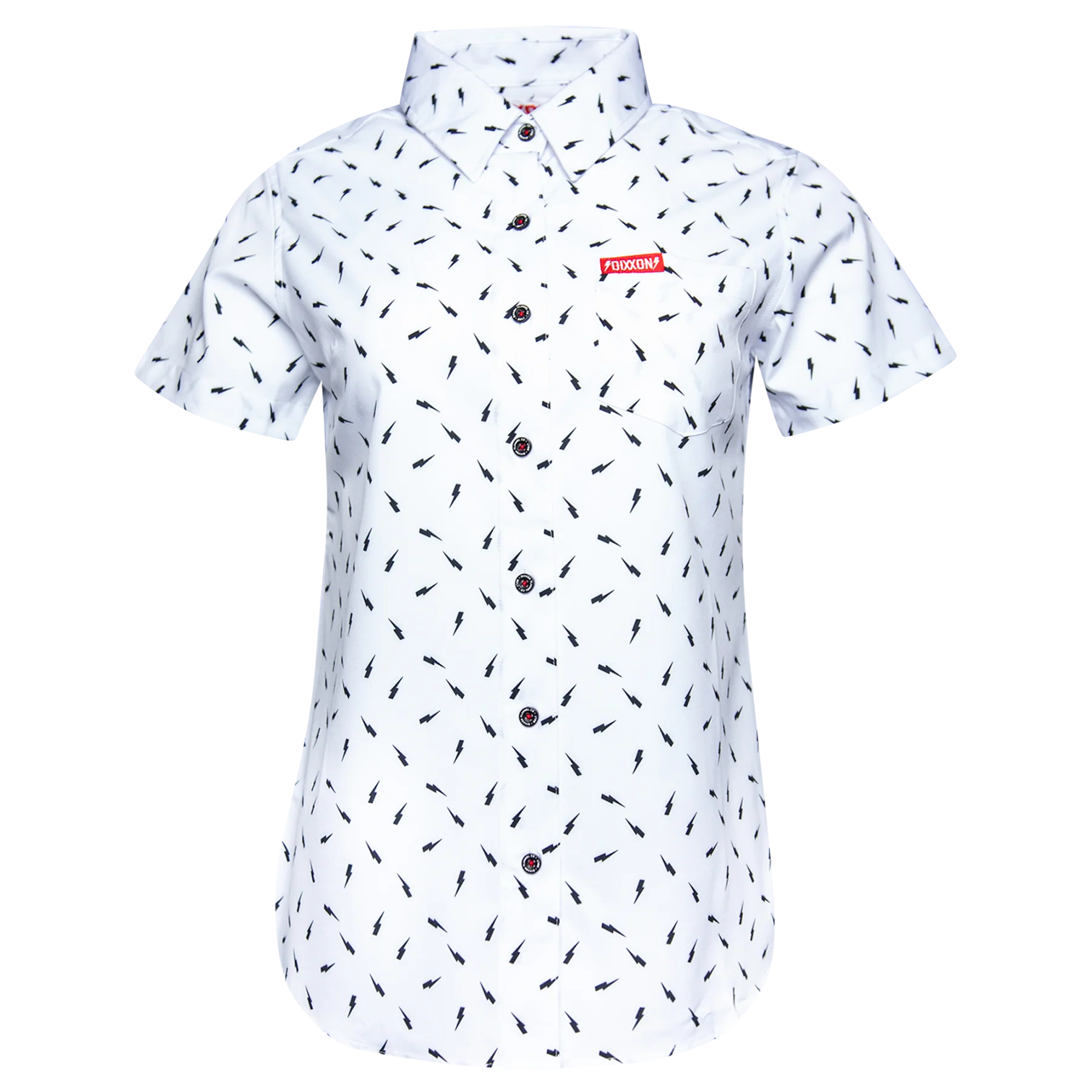Women's Bolt Party Shirt - White & Black