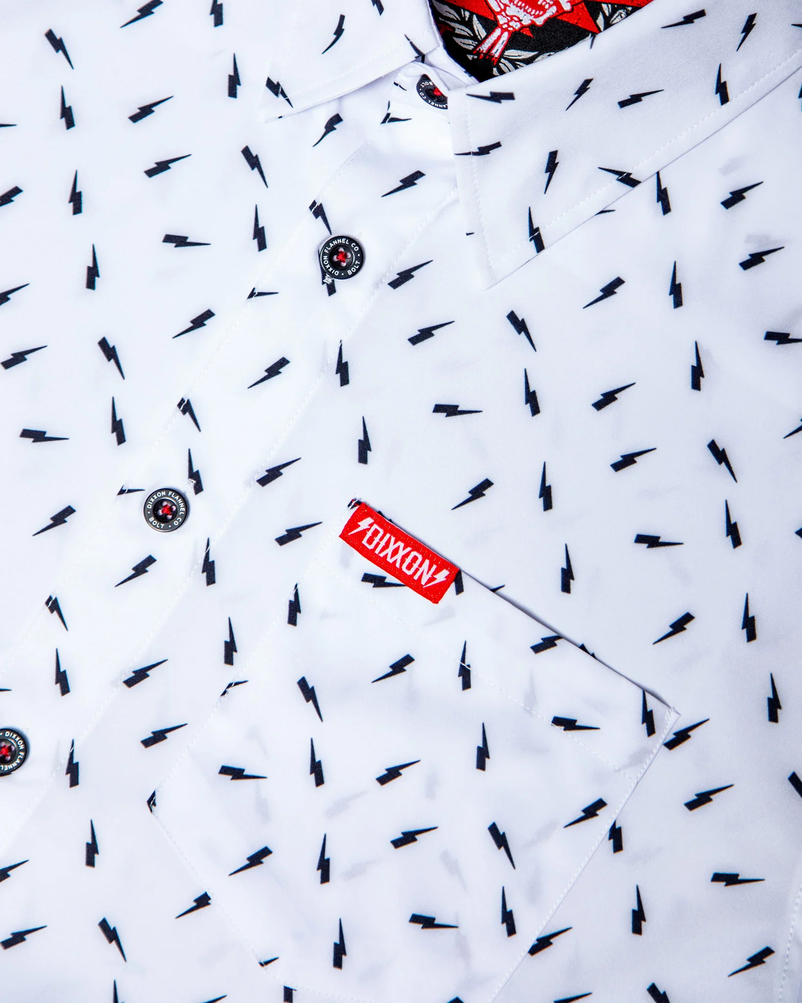 Women's Bolt Party Shirt - White & Black - Image 4
