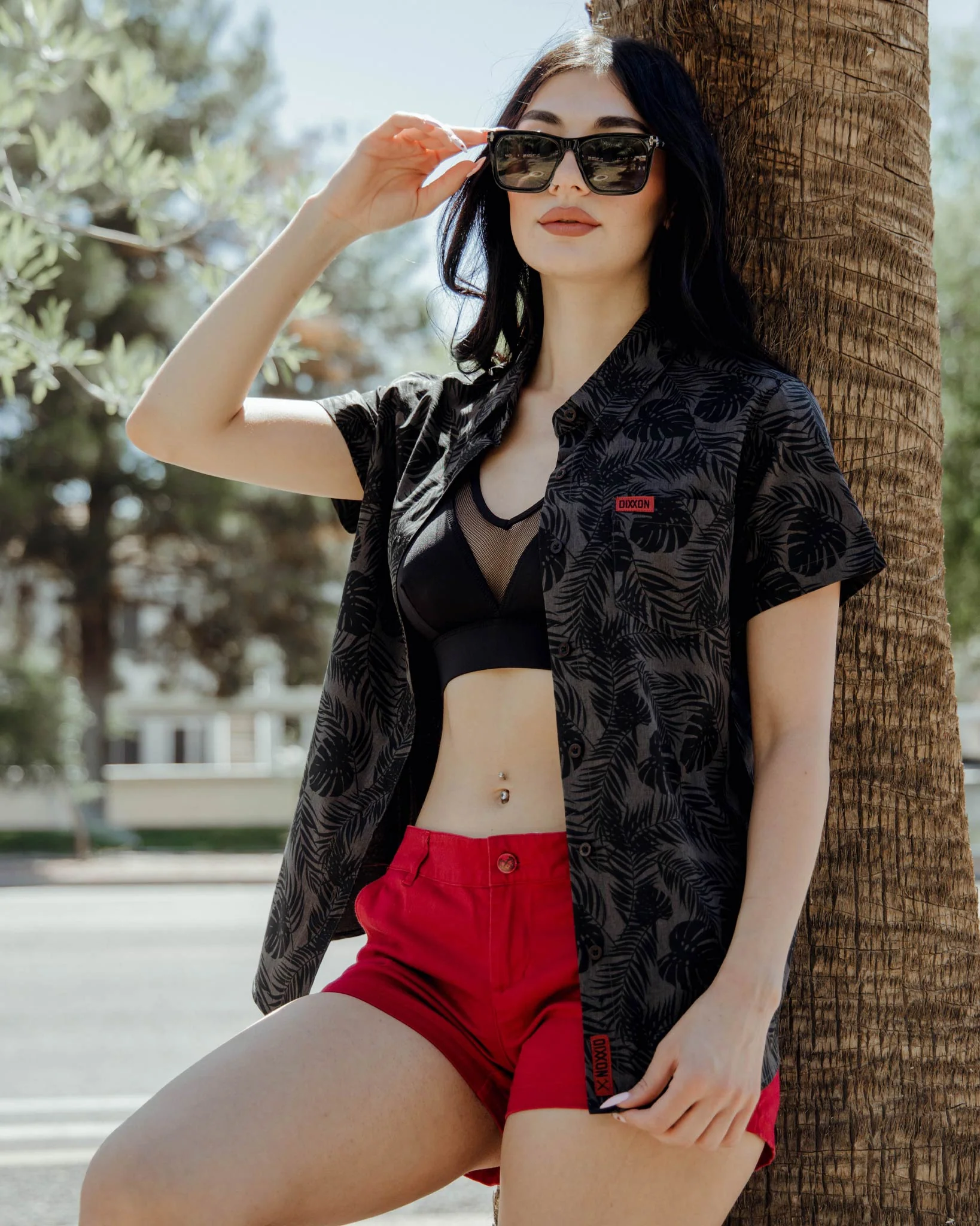 Women's Corcovado Camo Party Shirt - Grey & Black - Image 2