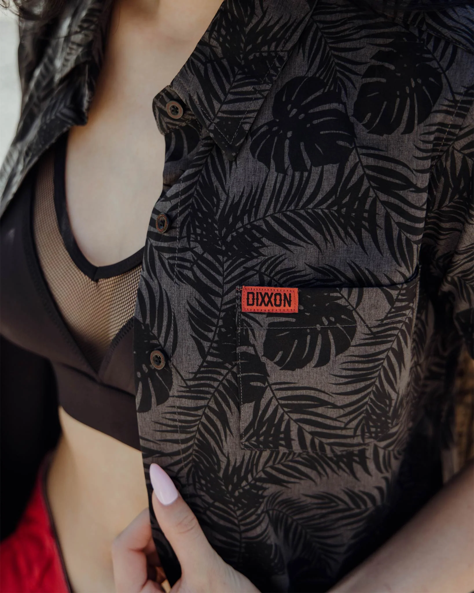 Women's Corcovado Camo Party Shirt - Grey & Black - Image 3