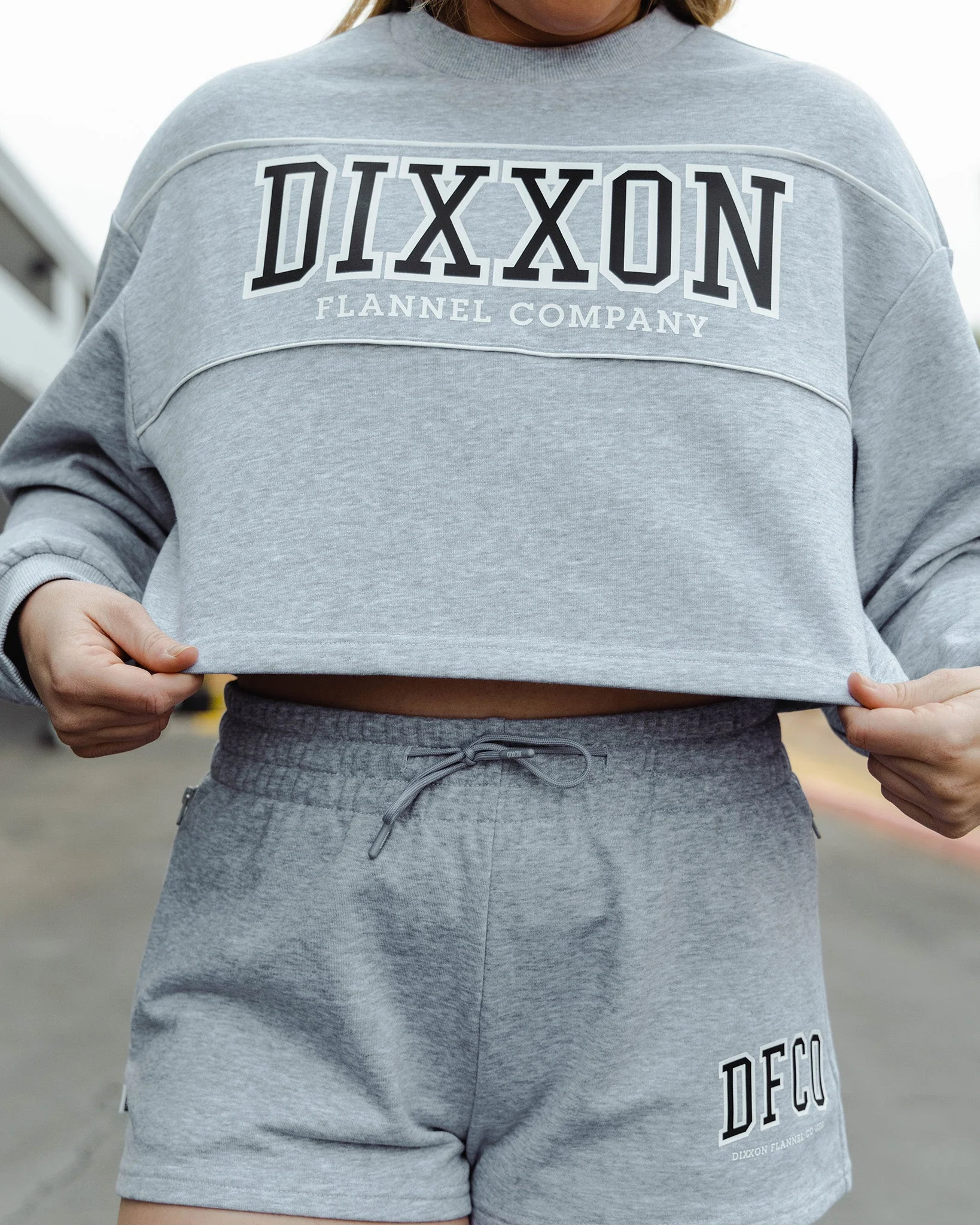 Women's DFCO Sweatshorts - Heather Grey - Image 4