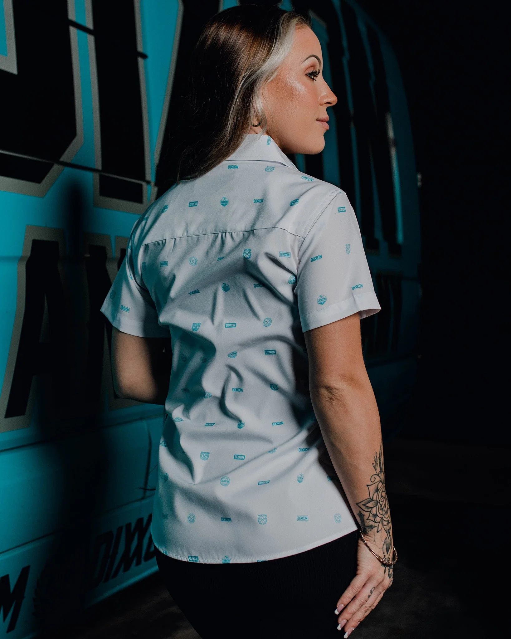 Women's Executive Short Sleeve - White & Tiffany - Image 3