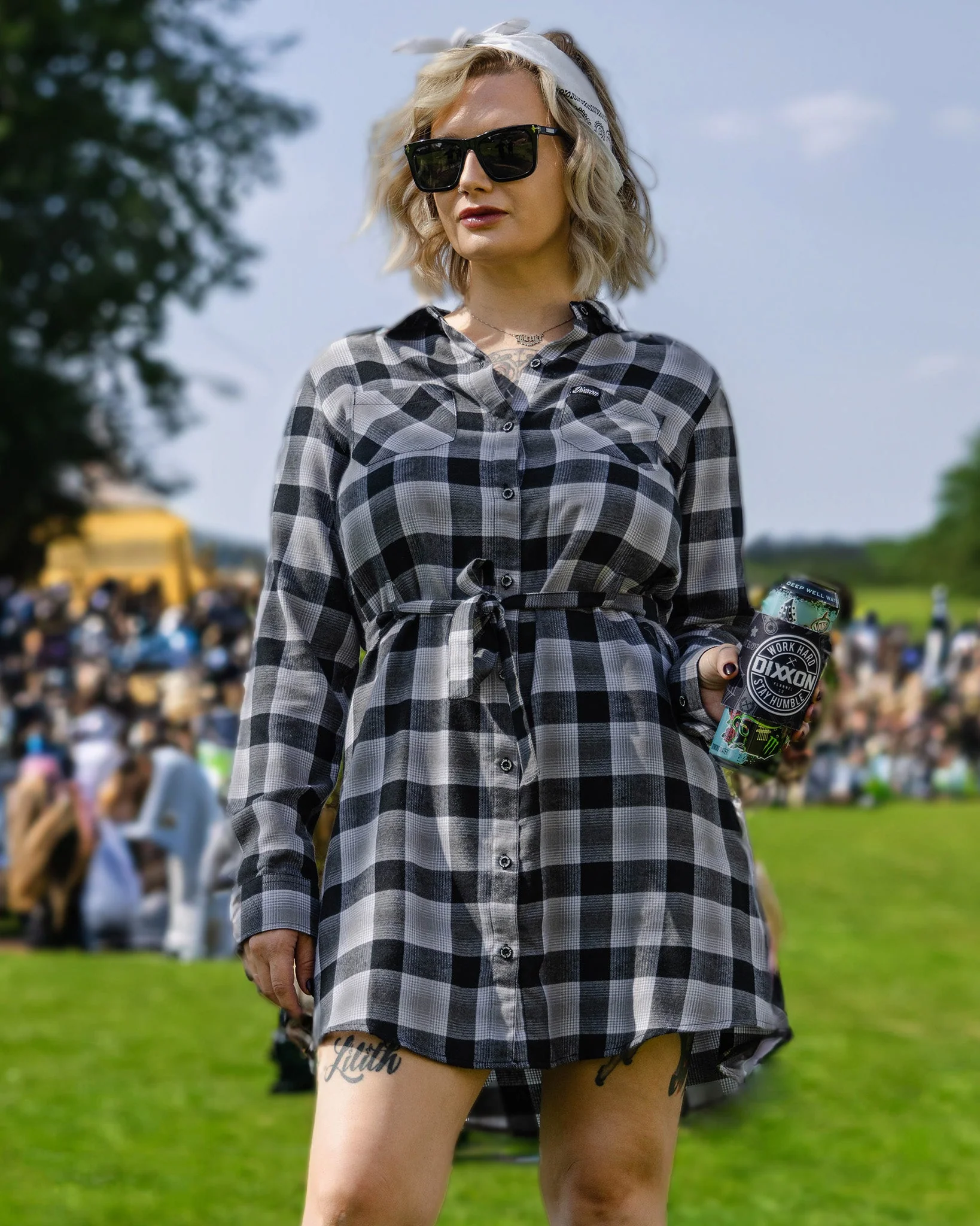 Women's Mickey Flannel Shirt Dress - Image 6
