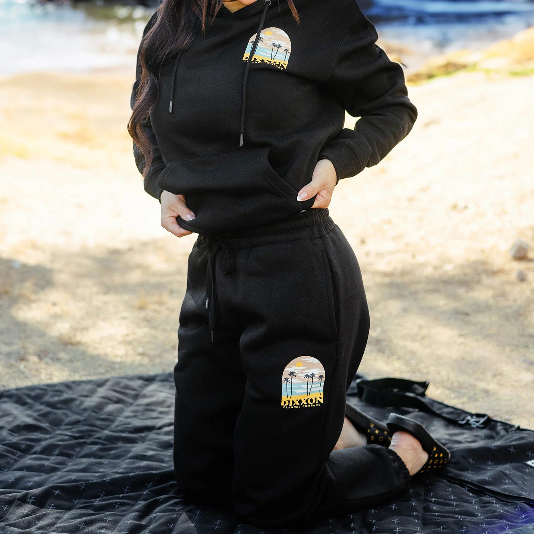Women's Ocean Front Sweatpants - Black