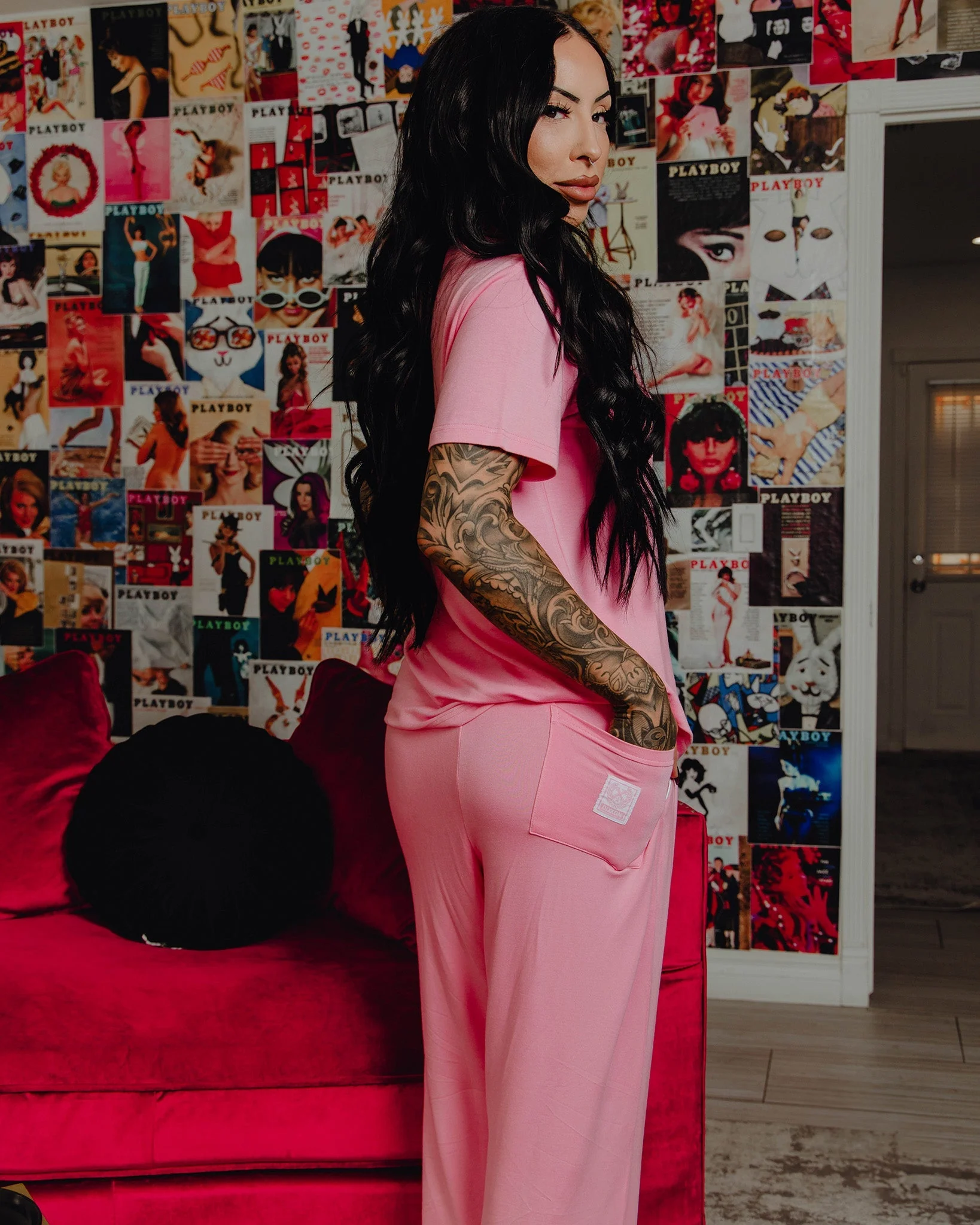 Women's Pyjama Pants - Pink - Image 2