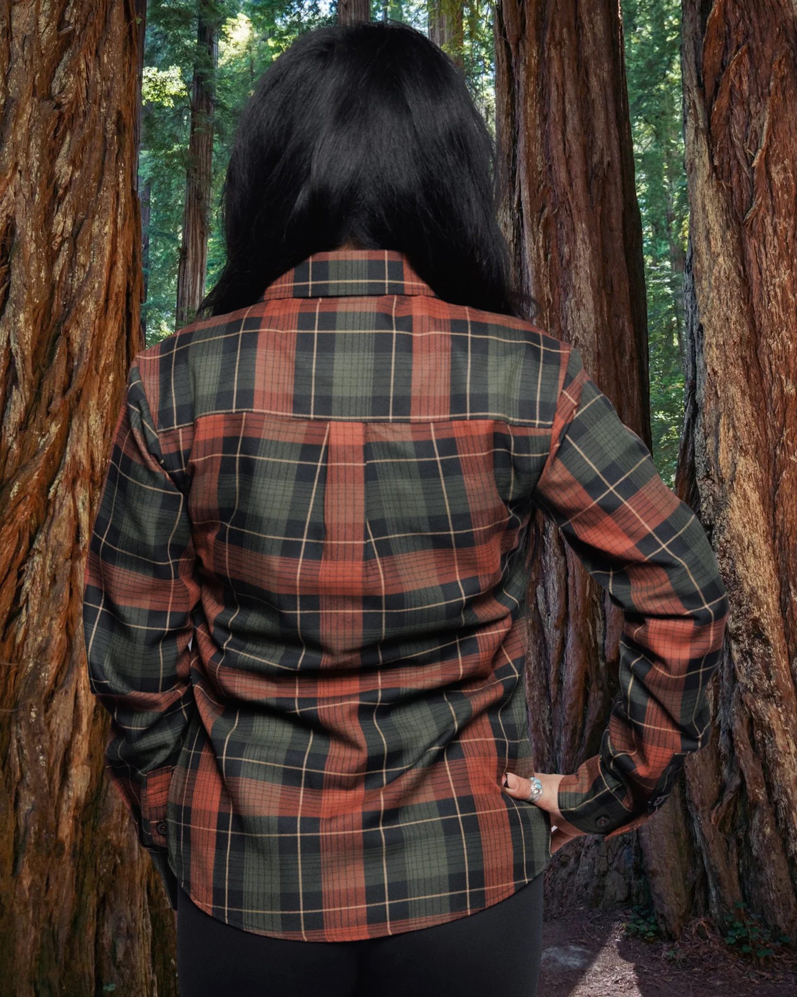 Women's Redwood Forest Flannel - This Land Series - Image 5
